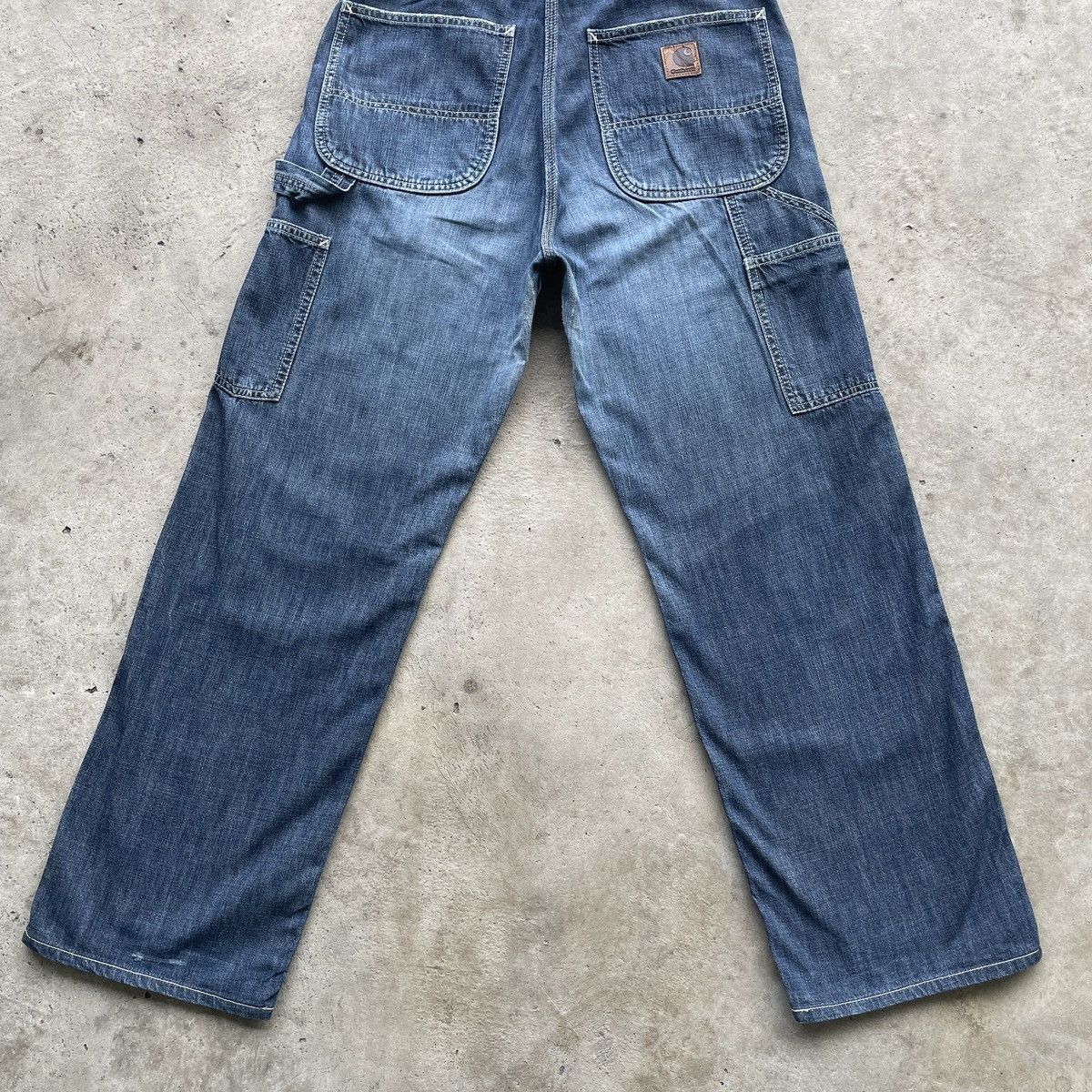 Carhartt × Vintage Carhartt Faded Baggy Worker Denim Jeans Pants W32 Size US 32 / EU 48 - 13 Thumbnail