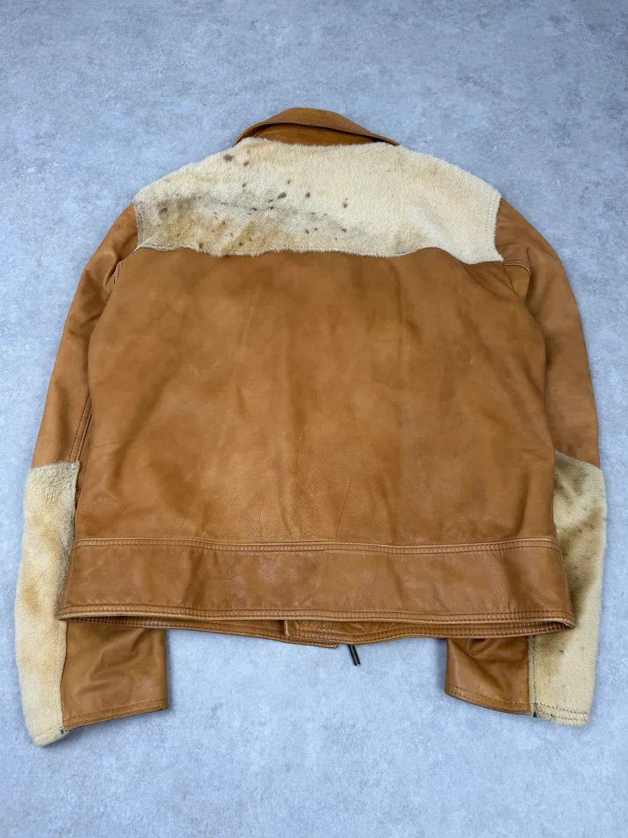 Roberto Cavalli AW2005 Cavalli Pony Hair Camel Leather Asymmetrical Jacket Size US M / EU 48-50 / 2 - 8 Thumbnail