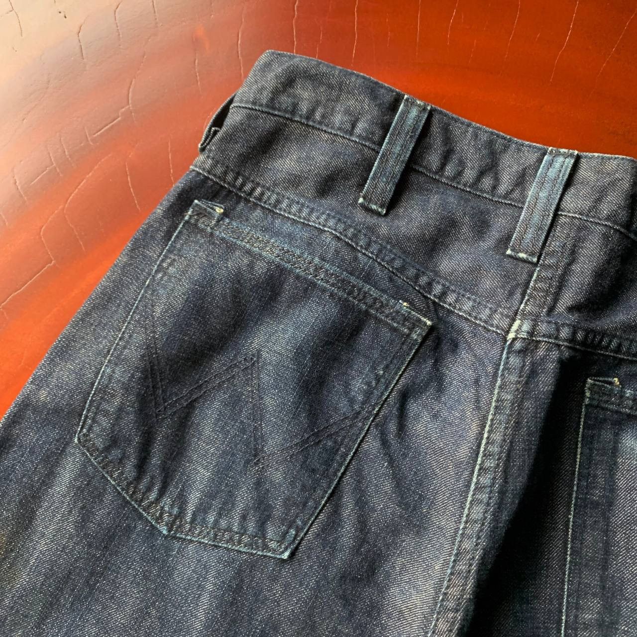N.Hoolywood N.Hoolywood X Wrangler Blue Bell’s Dark Blue Denim Pants Size US 31 - 10 Thumbnail