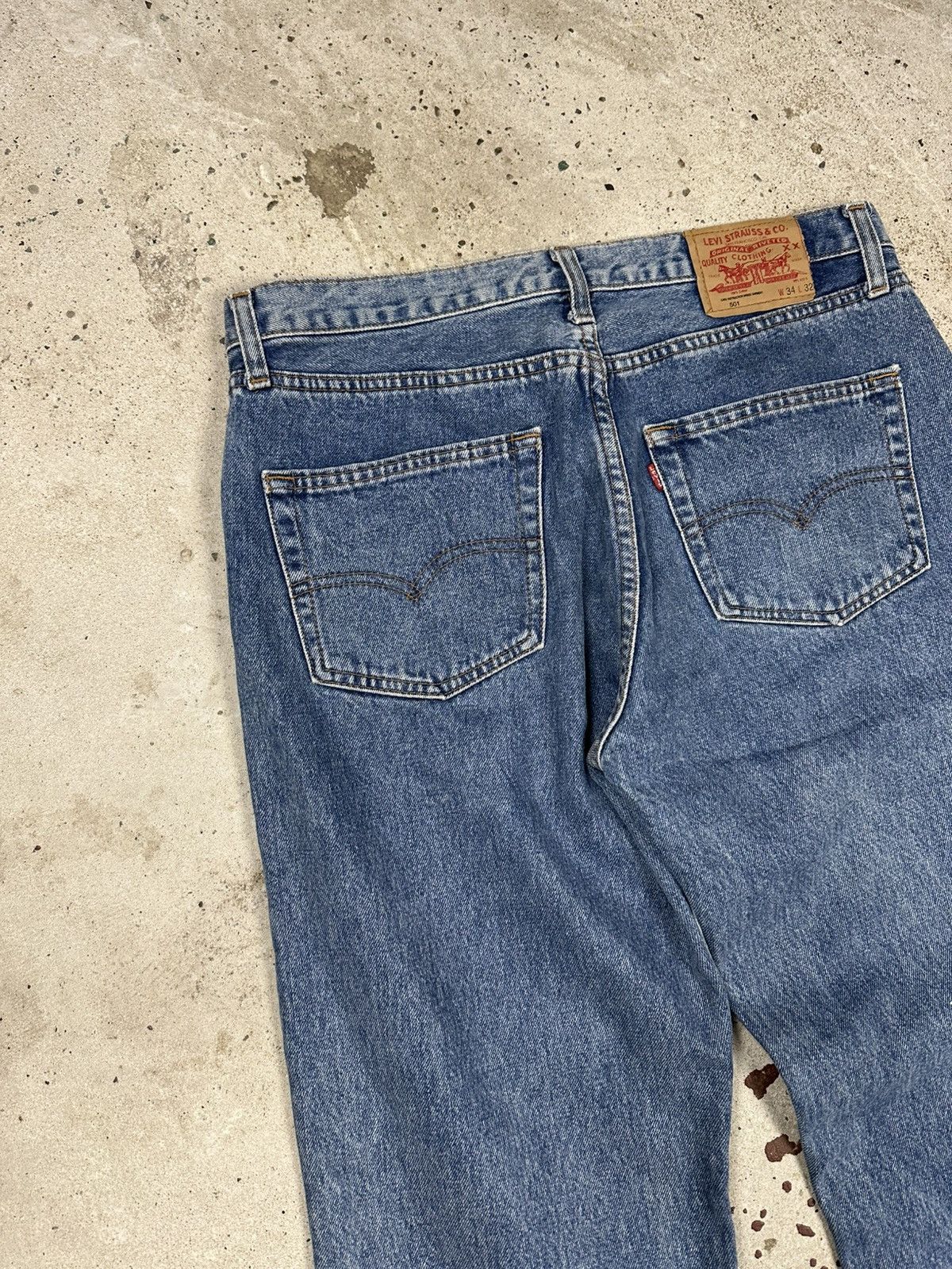 Levi's × Vintage Vintage 1993 Levi’s 501 Blue Denim Pants Jeans France Size US 33 - 13 Thumbnail