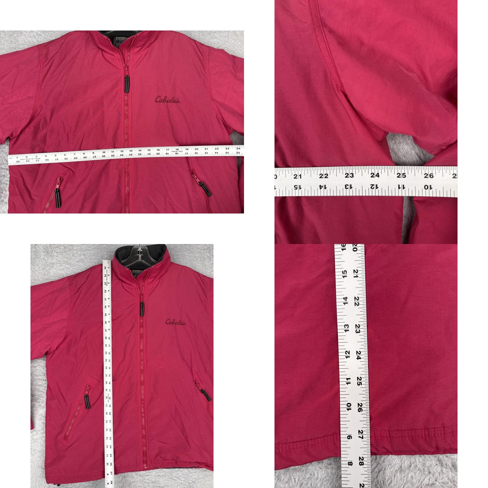 Vintage Cabela's Jacket Mens XL Pink Windbreaker Full Zip Fleece Lined Nylon Pockets Hiking Outdoor Size US XL / EU 56 / 4 - 8 Thumbnail
