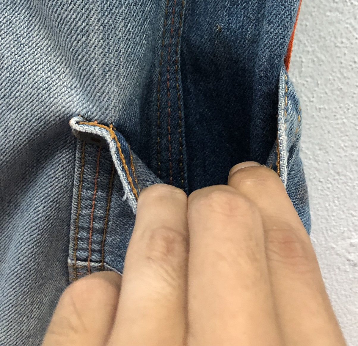 Japanese Brand GENOESE Cargo Denim Jeans Medium Distressed Workwear Style Size US 33 - 9 Thumbnail