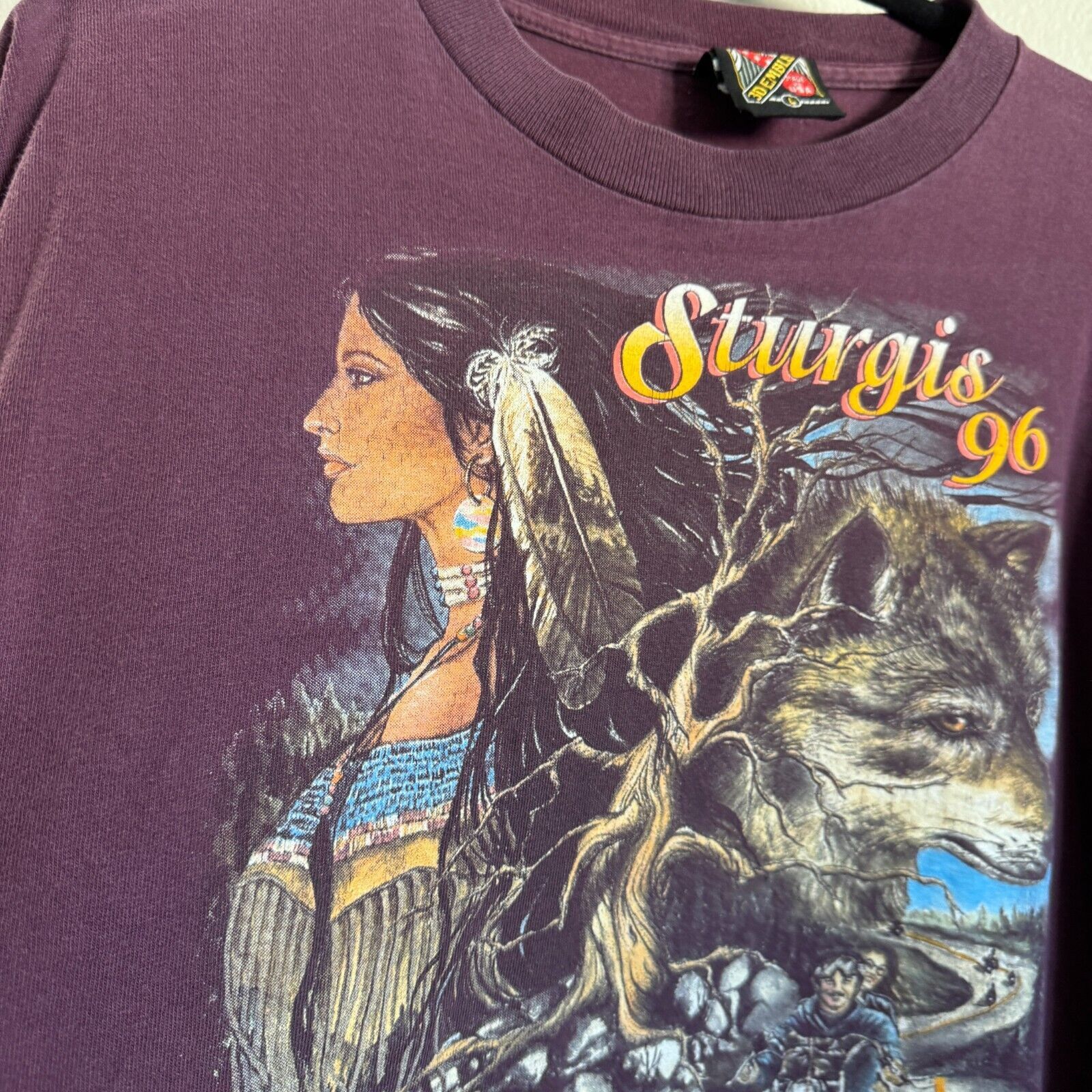 Harley Davidson × Vintage Vintage 1996 90s Sturgis Biker 3D Emblem Black Hills T-Shirt Size US L / EU 52-54 / 3 - 7 Thumbnail