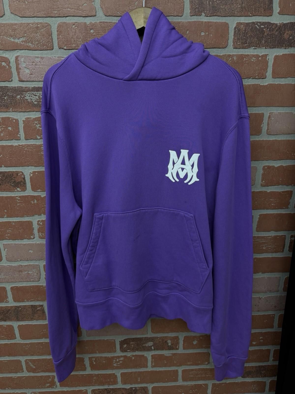 Amiri Amiri Men's Purple Logo Pullover Hoodie Sweater Size Medium Size US M / EU 48-50 / 2 - 1 Thumbnail