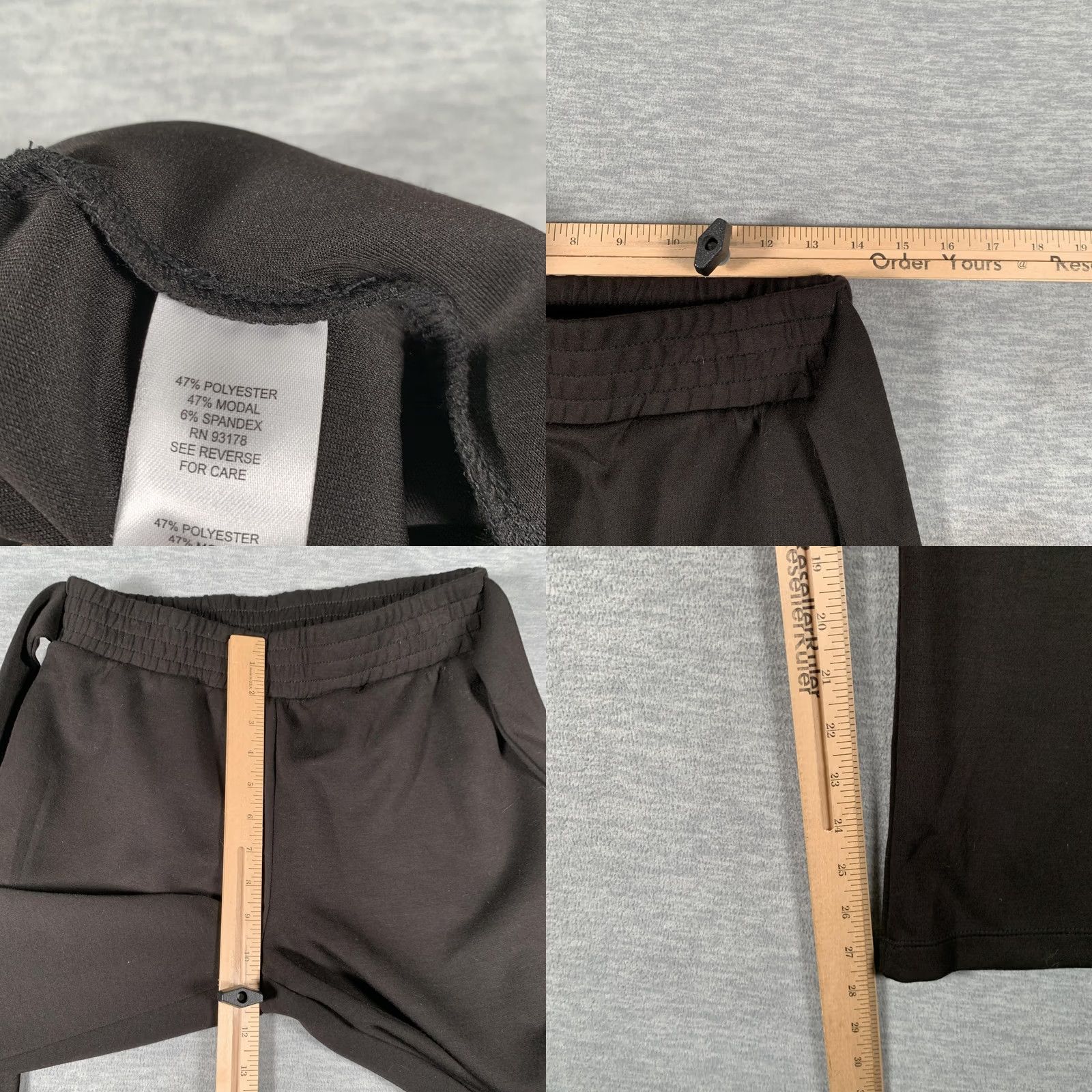 Vintage T Tahari Sweatpants Women S Black Modal Jersey Elastic Waist Size S / US 4 / IT 40 - 8 Thumbnail