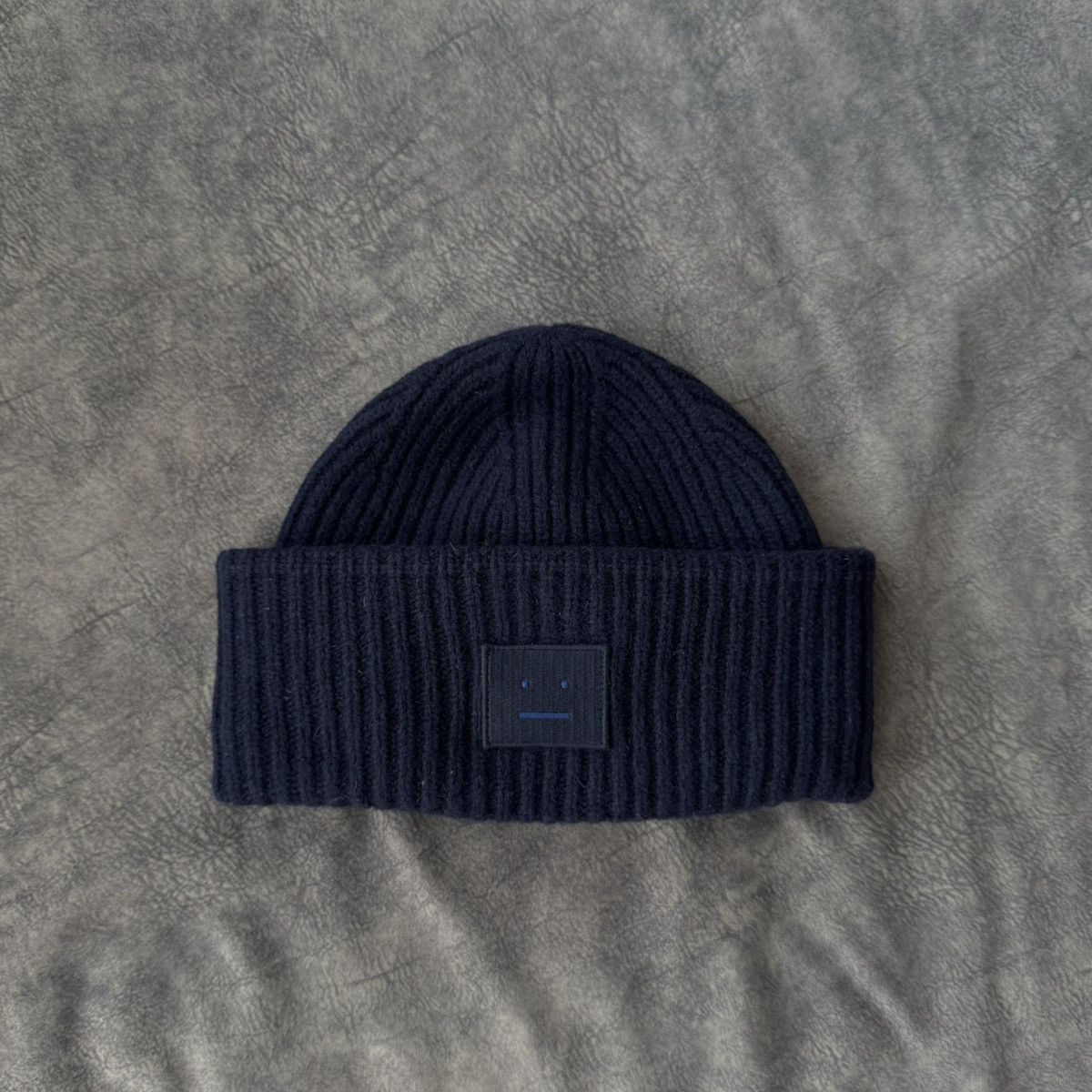 ACNE STUDIOS PANSY N FACE LOGO PAW 18 WINTER WOOL BEANIE HAT