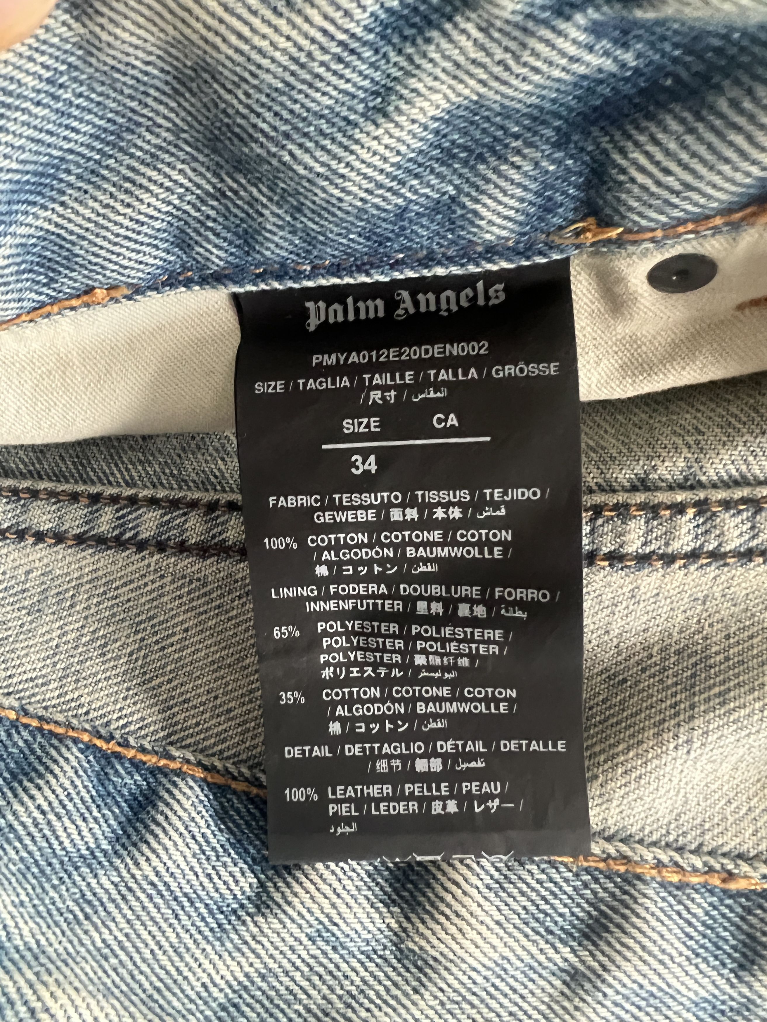 Palm Angels Palm Angels Logo Jeans Slim fit Size US 34 / EU 50 - 4 Thumbnail