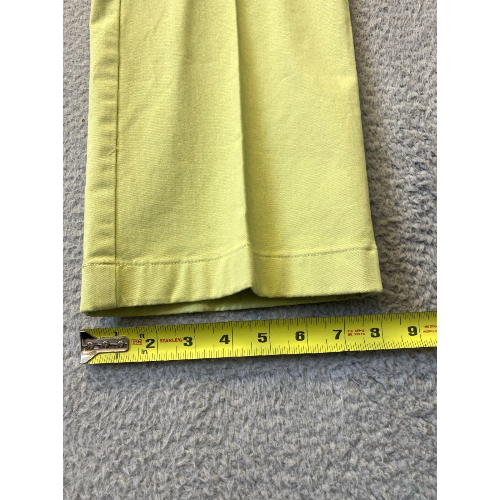 Talbots VINTAGE Talbots Pants Womens 8 Chino Straight Leg Size 8 High Rise Lime Cotton Spandex Casual Workwear Size 30" / US 8 / IT 44 - 7 Thumbnail