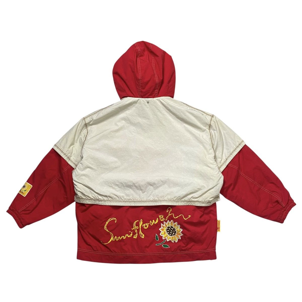 Ellesse vintage 90s Ellesse Sunflower pullover hooded jacket Size US M / EU 48-50 / 2 - 4 Thumbnail