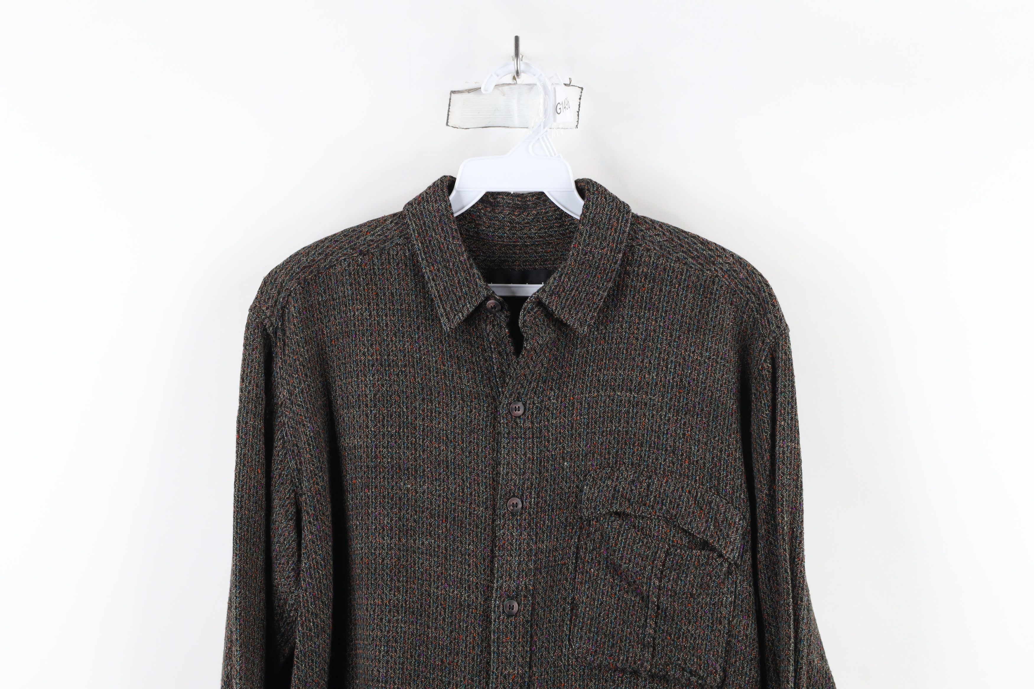 Vintage Vintage 70s Streetwear Rainbow Collared Button Shirt USA Size US M / EU 48-50 / 2 - 2 Thumbnail