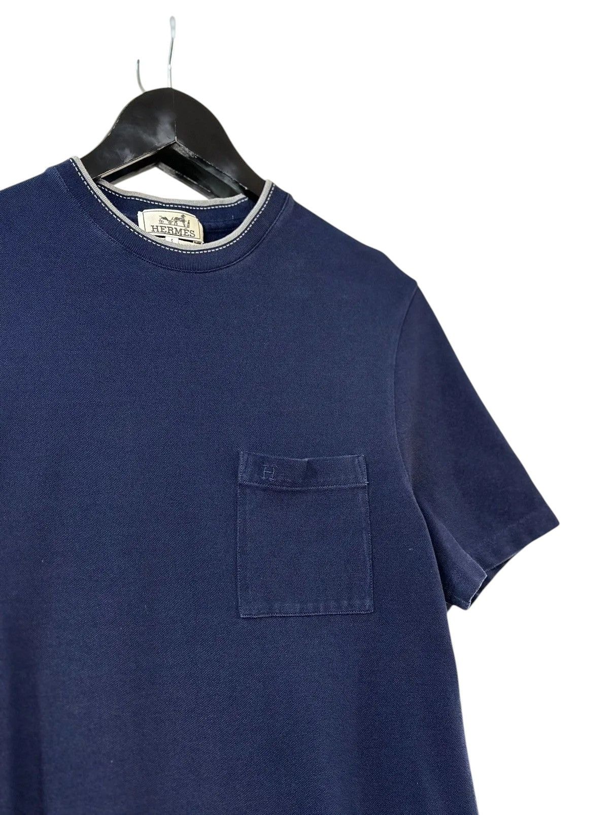 Hermes Vintage Hermes Paris H Logo Embroidered Cotton Shirt Size US S / EU 44-46 / 1 - 3 Thumbnail
