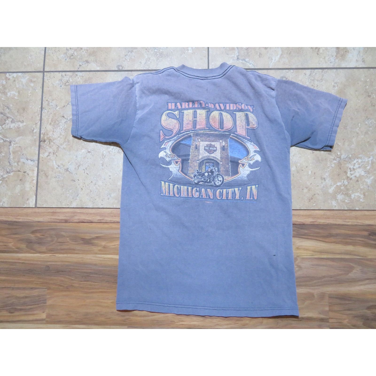 Harley Davidson Harley Davidson Michigan City IN Pocket T-Shirt Gray Sz L Size US L / EU 52-54 / 3 - 1 Thumbnail