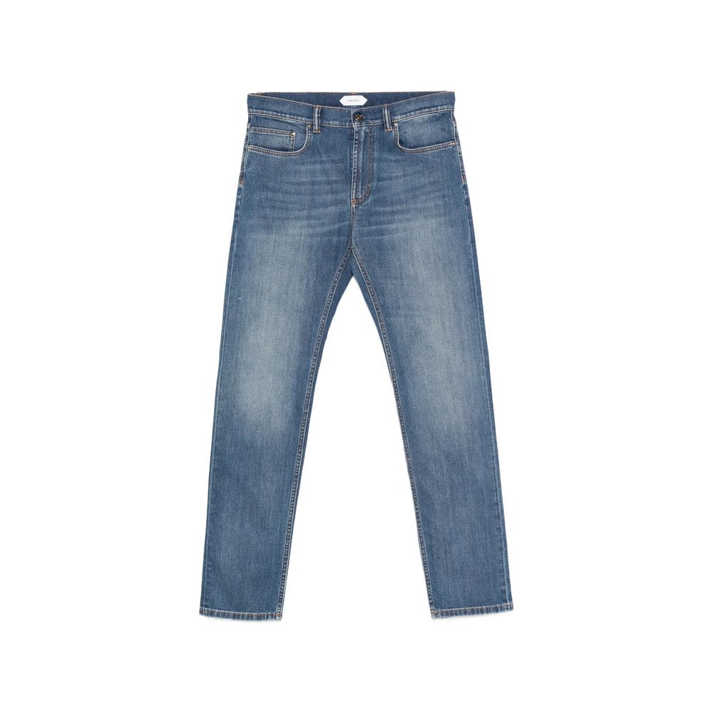 Versace Versace BLUE Denim - Regular & Straight-Leg Jeans Size US 34 / EU 50 - 1 Thumbnail