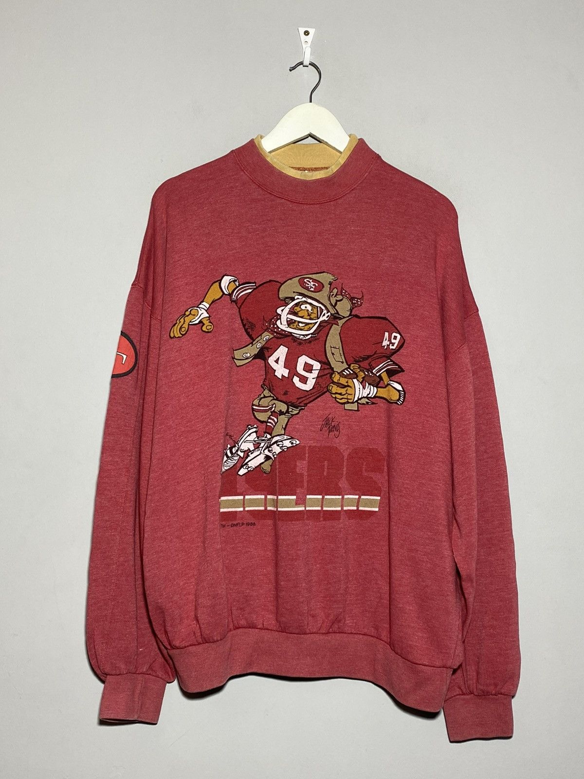 NFL Vintage 1988 San Fransico 49ers Jack Davis Sweatshirt Size US M / EU 48-50 / 2 - 1 Thumbnail