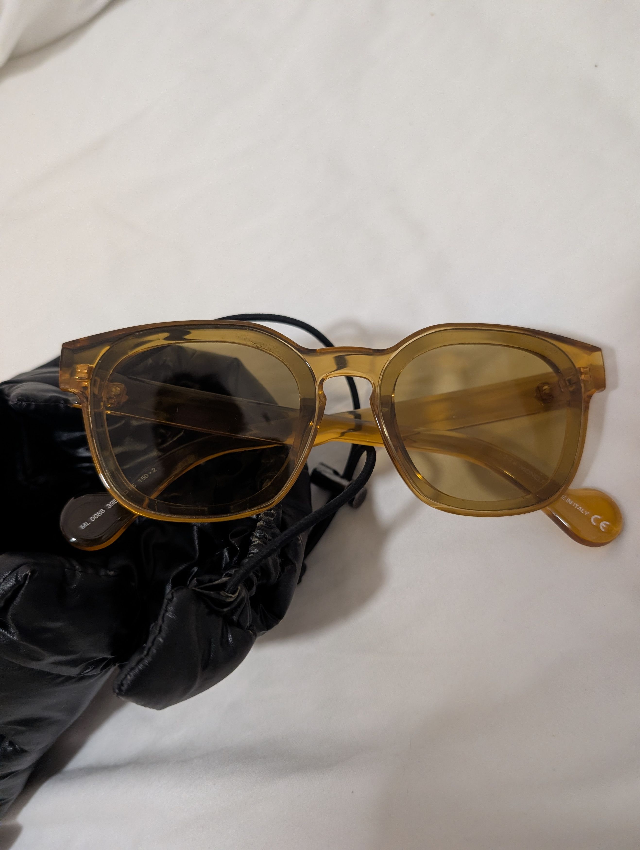 Moncler Moncler ML0086 39E SHINY YELLOW 57/15/150 UNISEX Sunglasses Size ONE SIZE - 1 Thumbnail