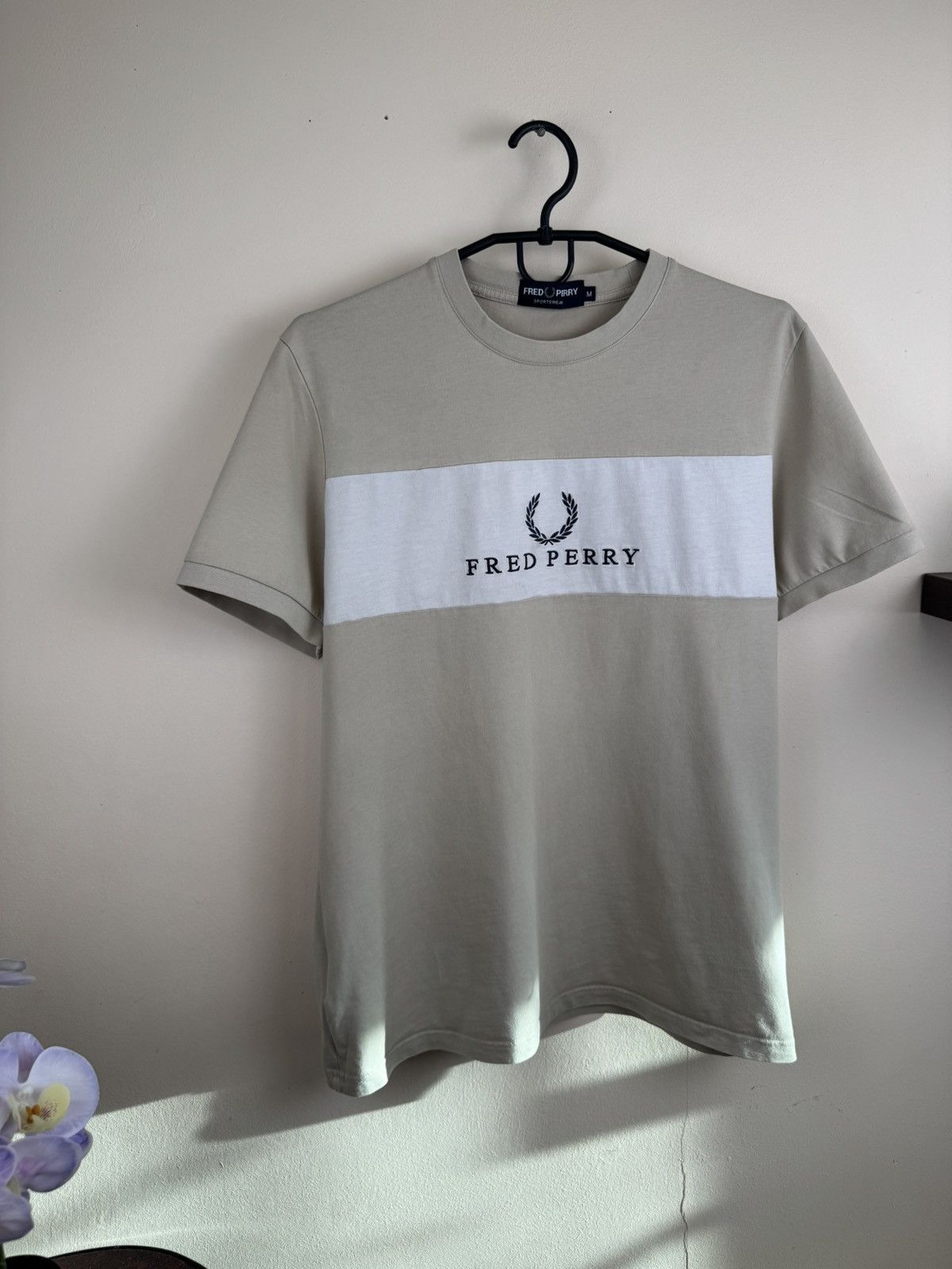 Fred Perry Fred Perry T shirt Casual Street Football Beige White M Size US M / EU 48-50 / 2 - 4 Thumbnail