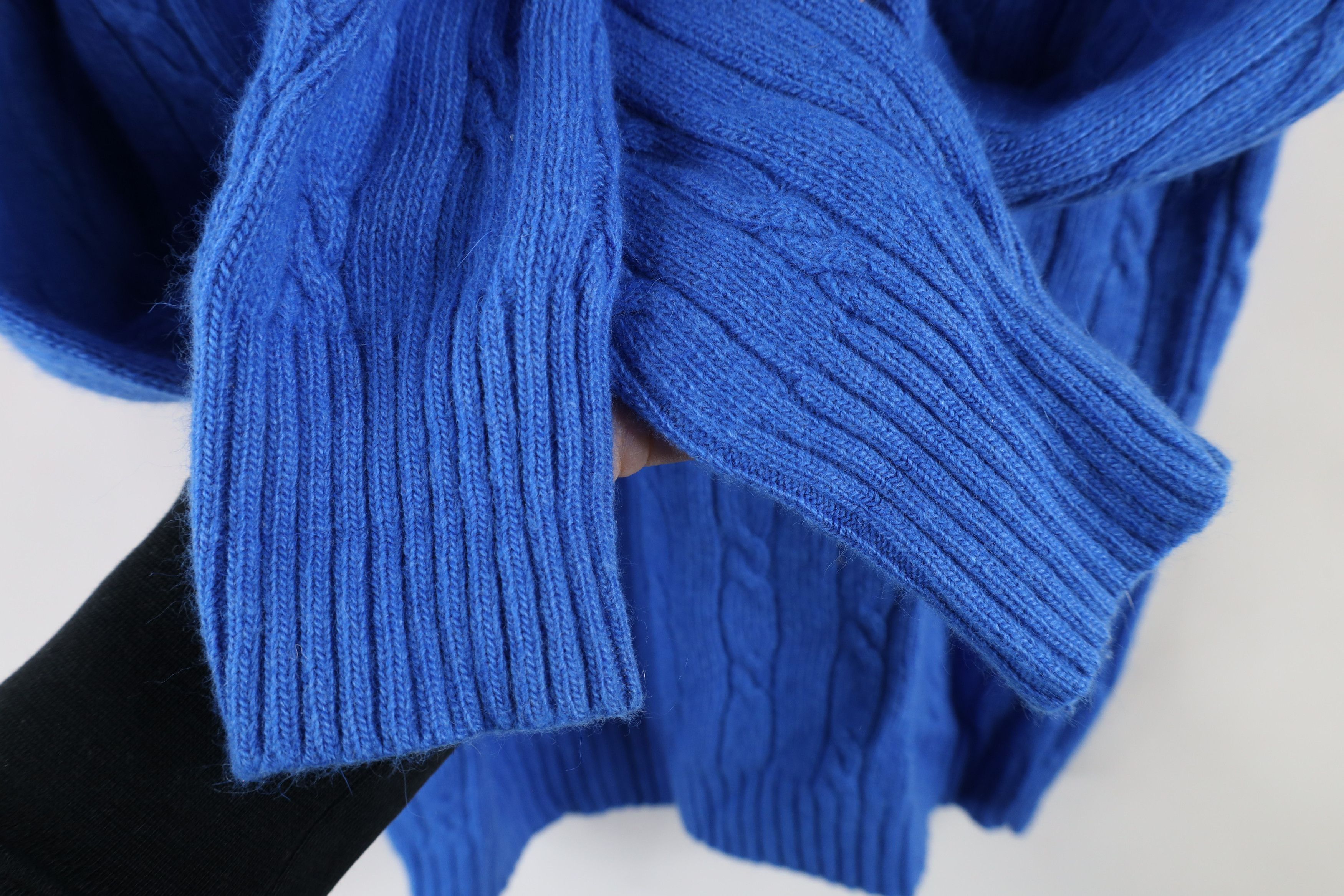 J.Crew × Vintage Vintage 90s J Crew Womens Cable Knit Turtleneck Sweater Size M / US 6-8 / IT 42-44 - 5 Thumbnail