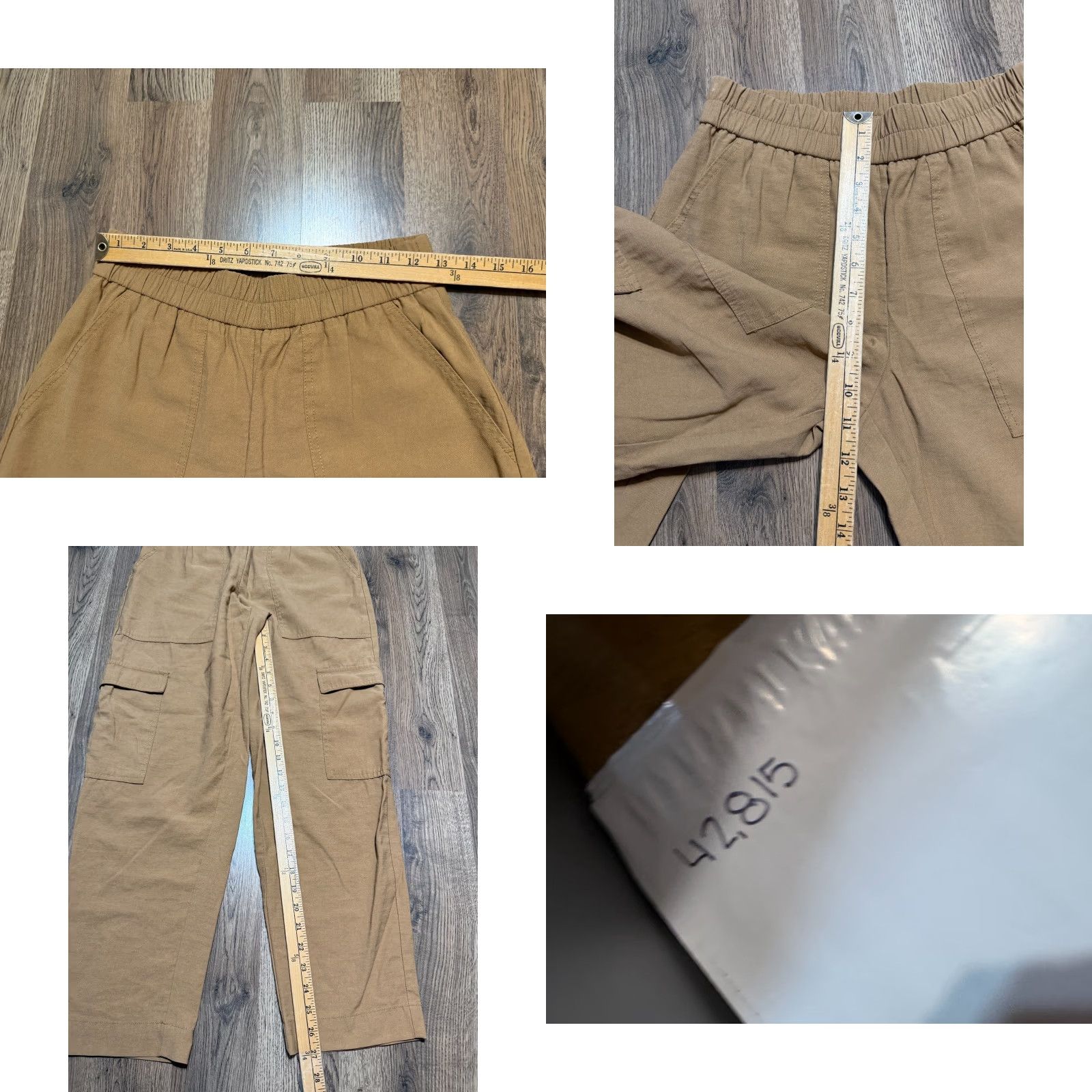 Vintage A New Day Pants Womens Small Brown Straight Leg Pull On Cargo Pants Size 28" / US 6 / IT 42 - 8 Thumbnail