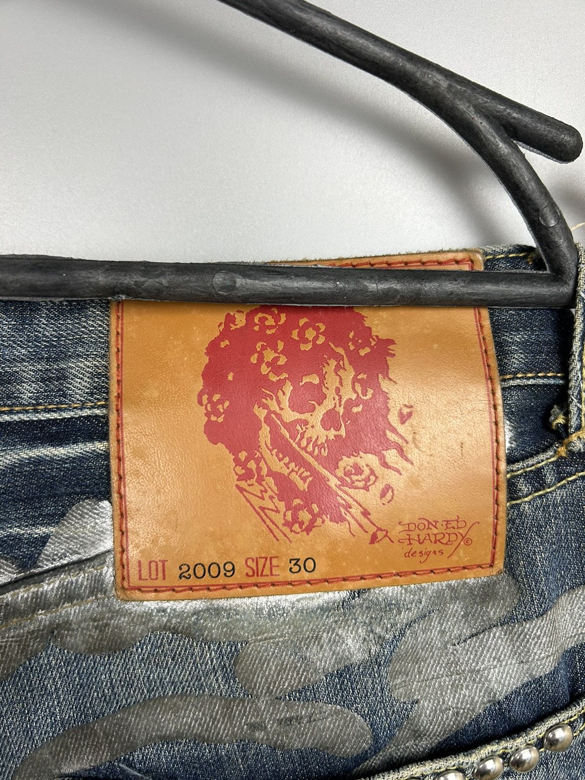 Vintage Ed Hardy Jeans Skull Big Logo