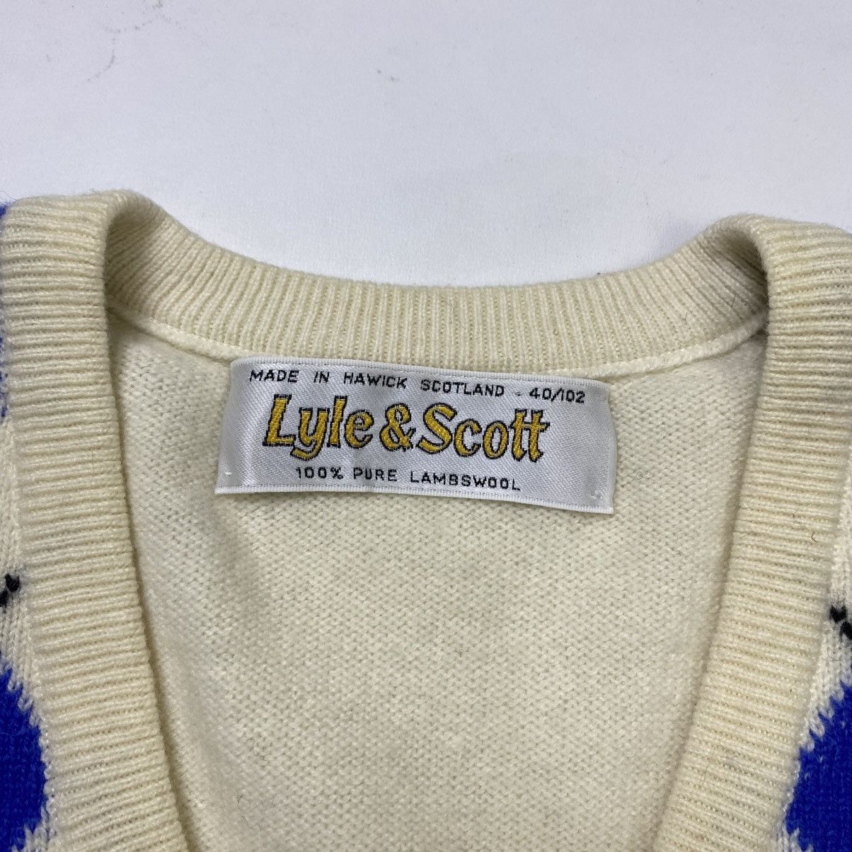 Lyle & Scott Vintage Lyle and scott argyle vest lambswool Size US M / EU 48-50 / 2 - 8 Thumbnail