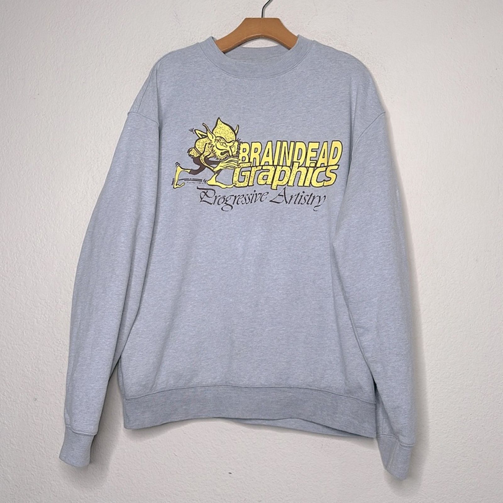 Brain Dead Brain Dead PROGRESSIVE ARTISTRY CREWNECK SWEATSHIRT GREY MED Size US M / EU 48-50 / 2 - 5 Thumbnail