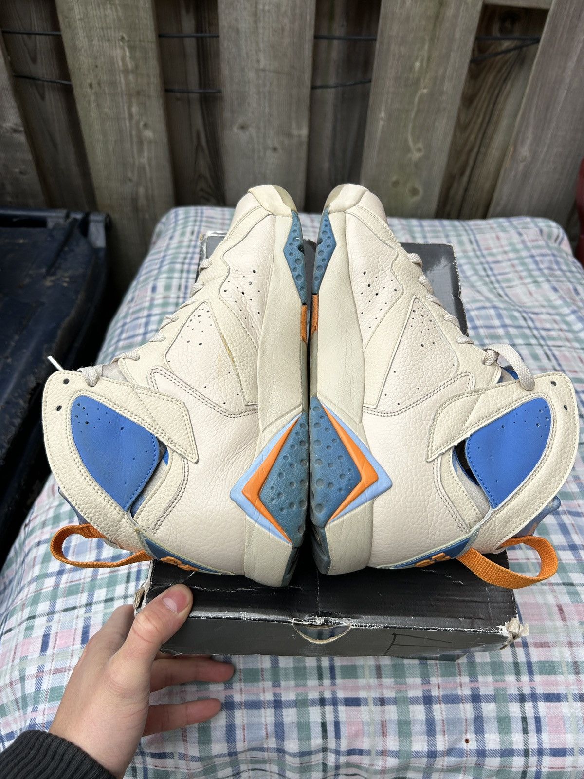 Jordan Brand × Nike Jordan 7 Retro Pacific Blue / Cream Size US 9 / EU 42 - 5 Thumbnail