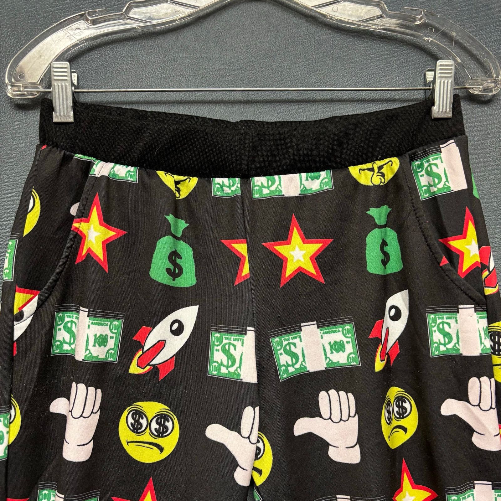 Other American Bazi Emoji Jogger Shorts Money Rocket Streetwear Size 28" / US 6 / IT 42 - 10 Thumbnail