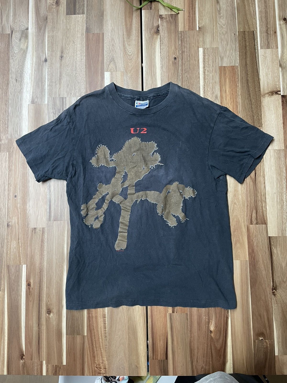 image of Band Tees U2 Joshua Tree Tour 1987 Tshirt in Black, Men's (Size Large)