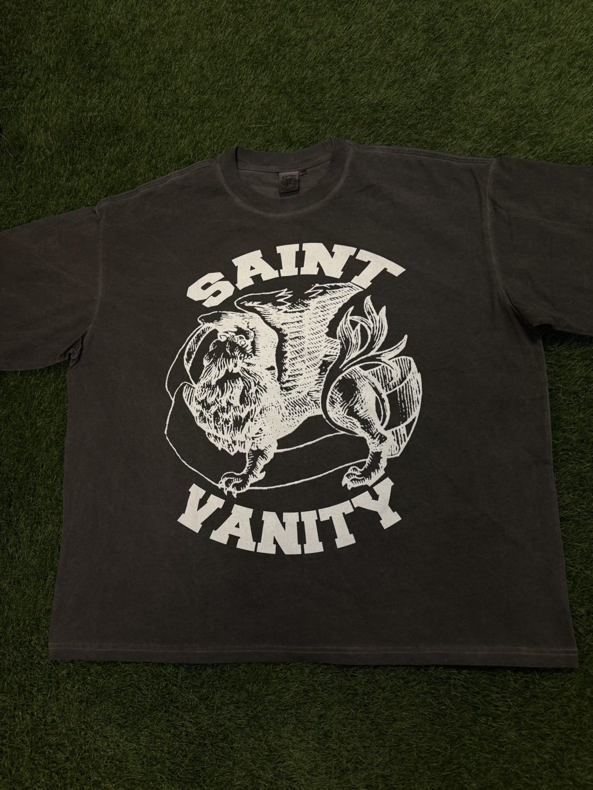 Saint Vanity Saint Vanity Grey Logo Tee Shirt Size XL (NEW) Size US XL / EU 56 / 4 - 2 Thumbnail