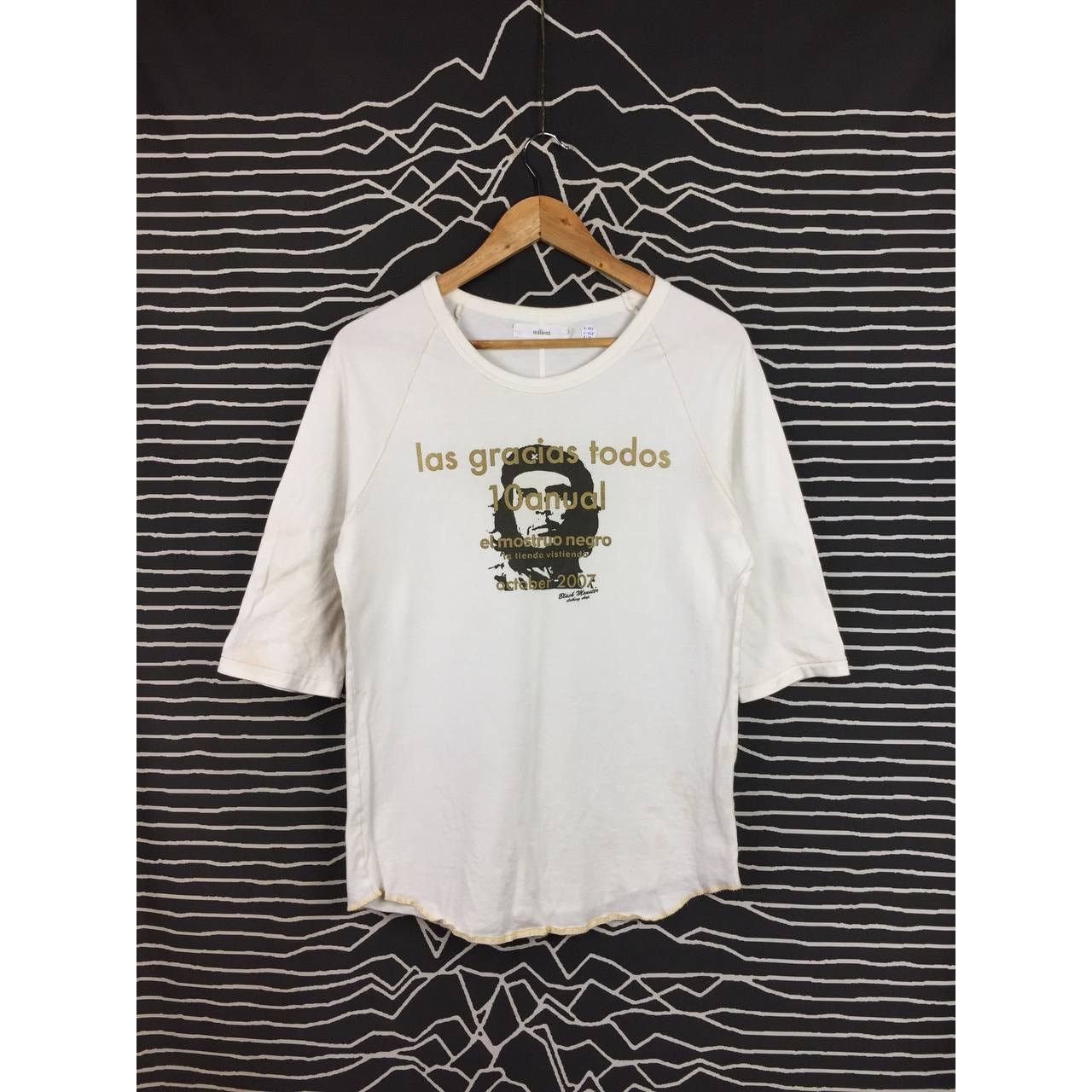 Vintage Milioni Che Guevara Las Gracias Todos 3/4 Sleeve Tee Size US S / EU 44-46 / 1 - 2 Thumbnail