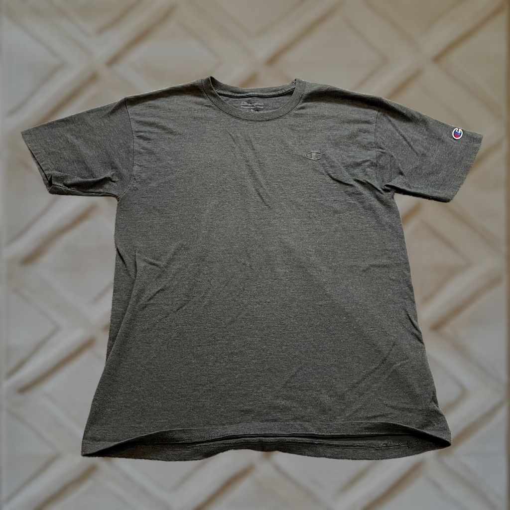 Champion Champion Shirt Mens M Gray Short Sleeve Cotton Logo Basic Gym Adult Tee Size US M / EU 48-50 / 2 - 1 Thumbnail