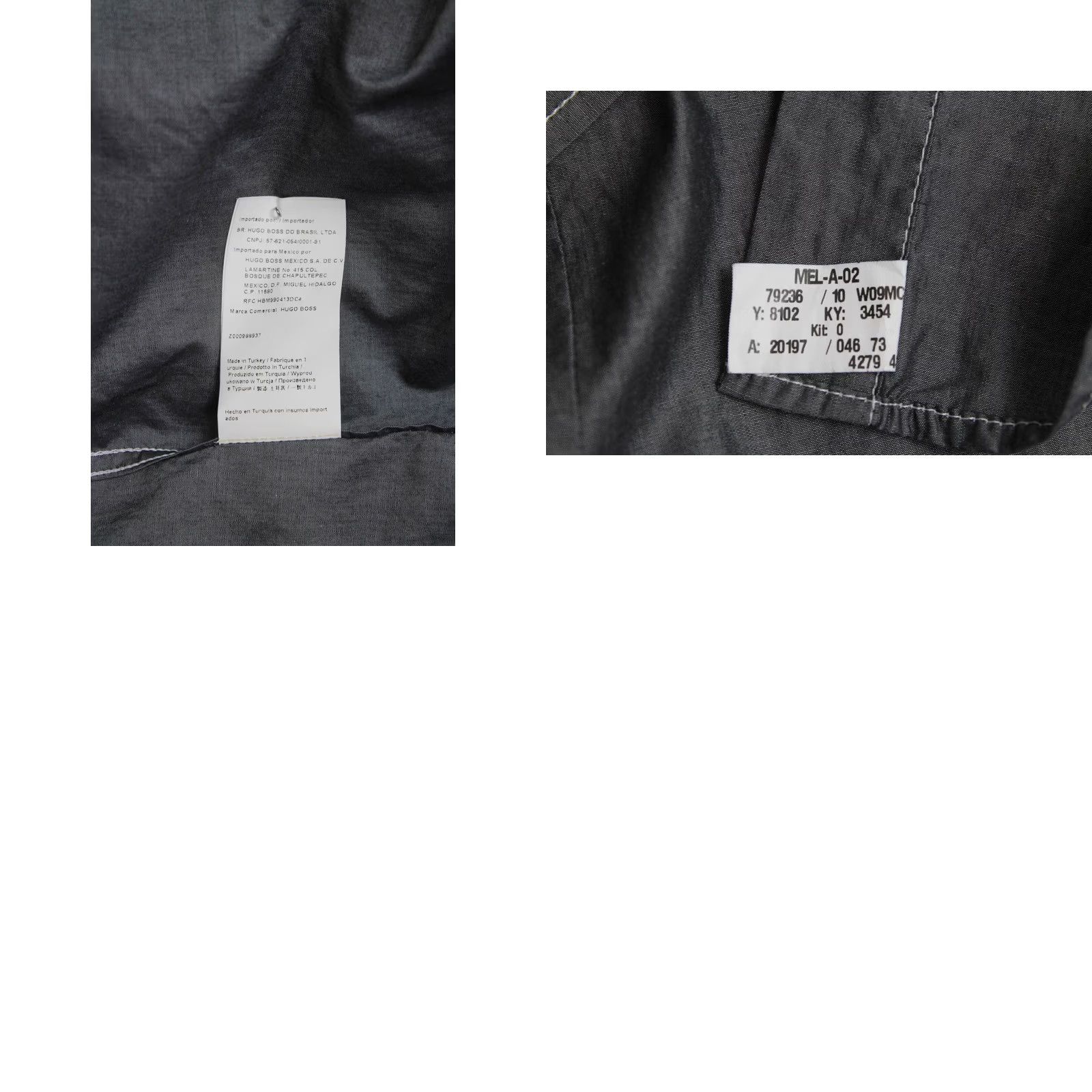 Hugo Boss Hugo Boss Shirt Mel Slim Fit Button Up Spread Collar Grey Men's MEDIUM Size 40R - 8 Thumbnail