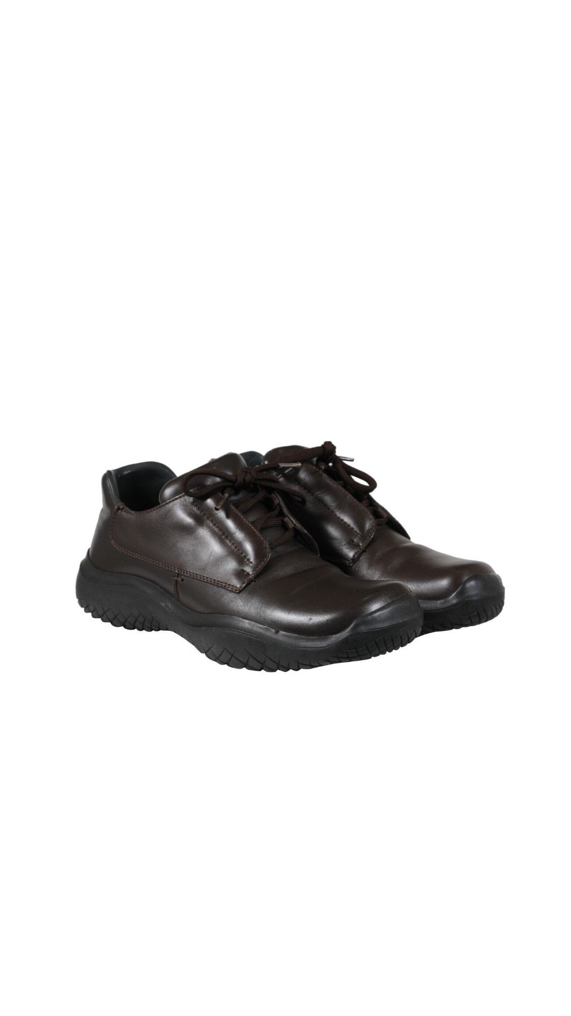 image of Prada Aw99 Vintage Chunky Derby Brown Leather - 02099 Shoes, Men's (Size 9.5)
