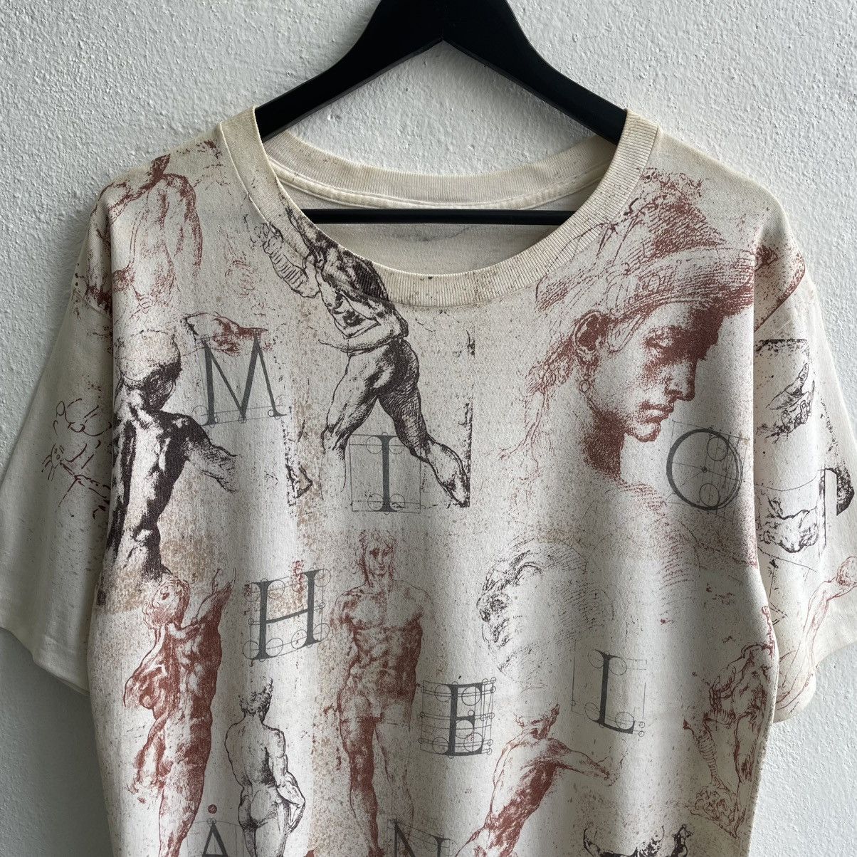 Vintage Vintage 90's Michelangelo Artwork Shirts Size US L / EU 52-54 / 3 - 3 Thumbnail