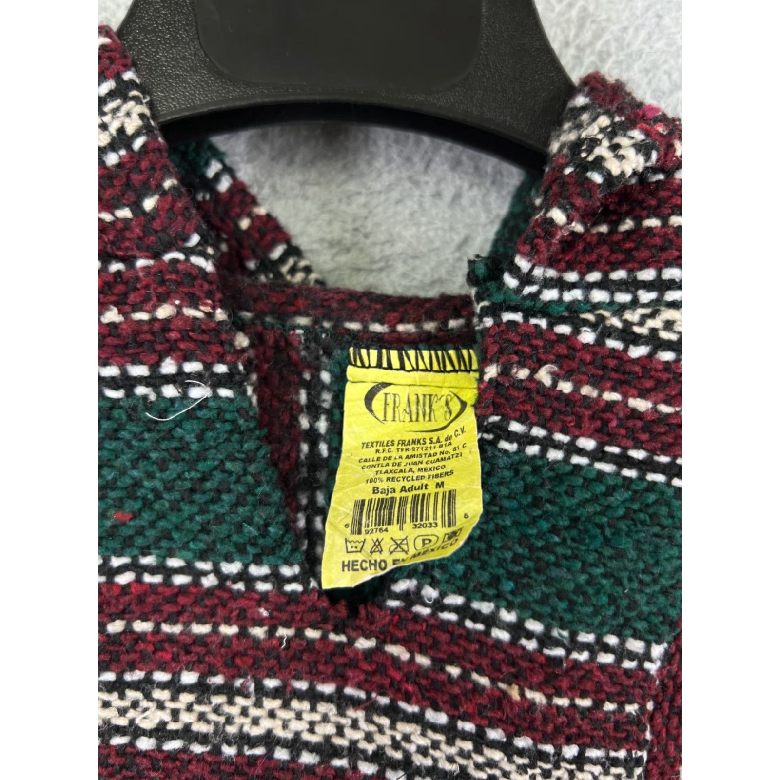 Vintage Franks Hoodie Mens Large Green Acrylic Blend Drug Rug Mexico Poncho Crew Neck Hooded Pockets Shirt Style All Seasons Vintage: No Size US L / EU 52-54 / 3 - 3 Thumbnail