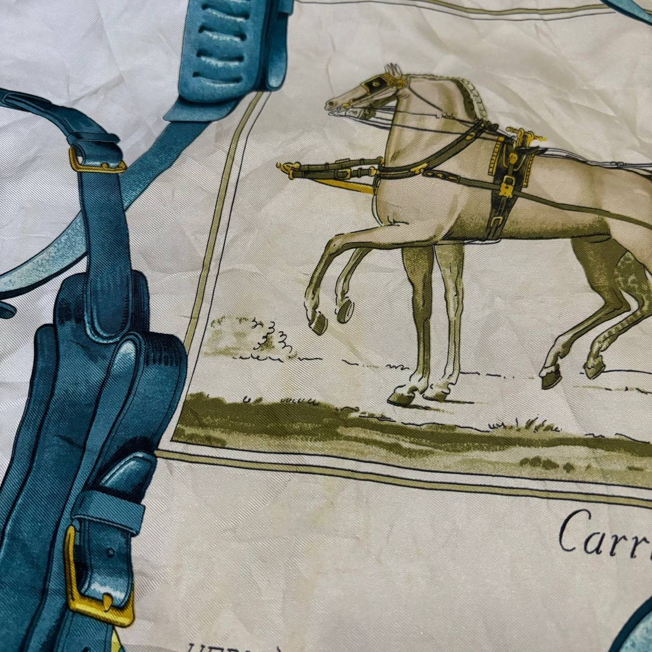 Hermes Hermes Carrick à Pompe Silk Scarf 90cm Philippe Ledoux 1973 Size ONE SIZE - 6 Thumbnail