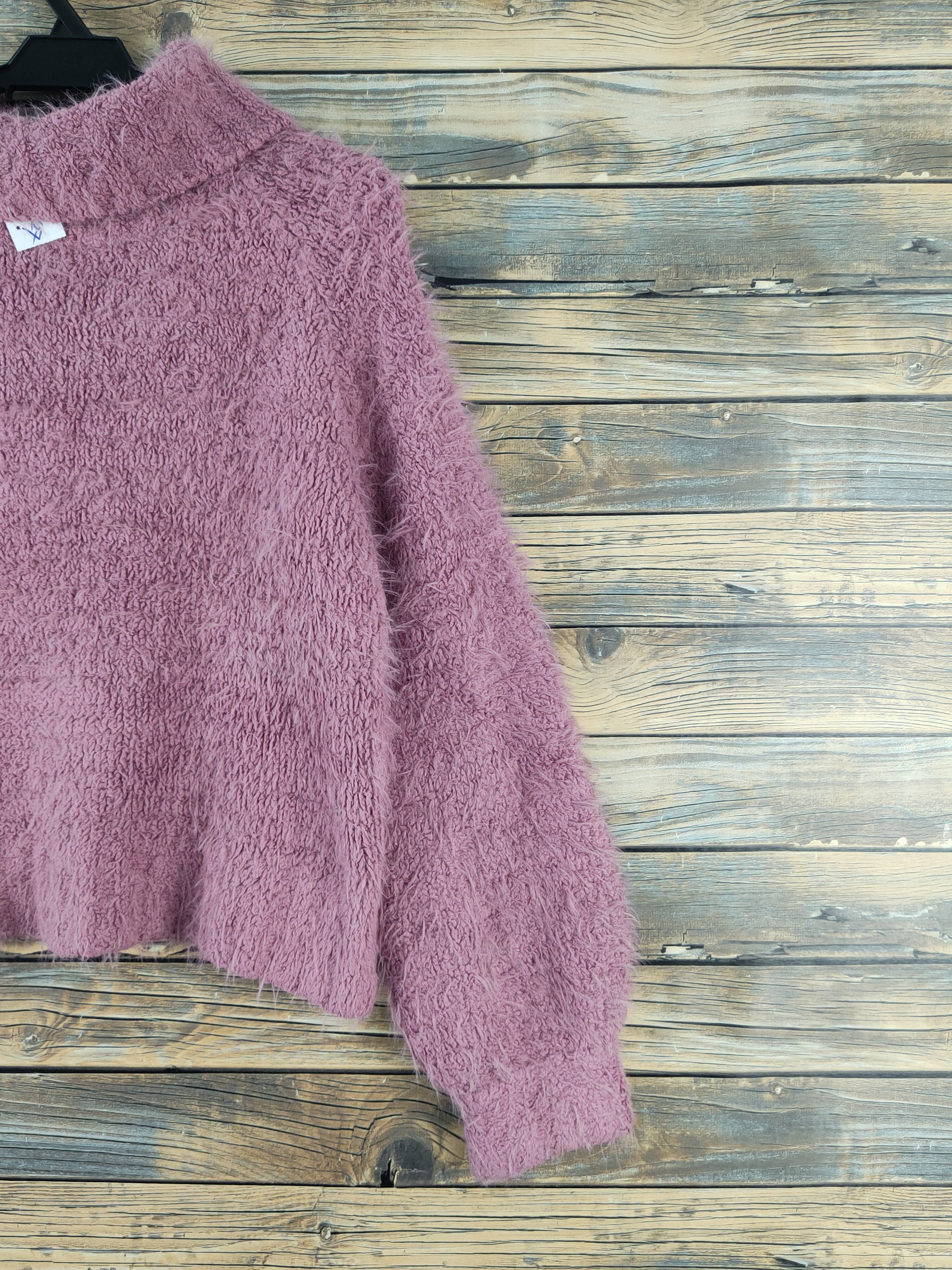 Vintage Urbanity Purple Shag Shaggy Fur Mohair Knitwear #W2127 Size M / US 6-8 / IT 42-44 - 5 Thumbnail