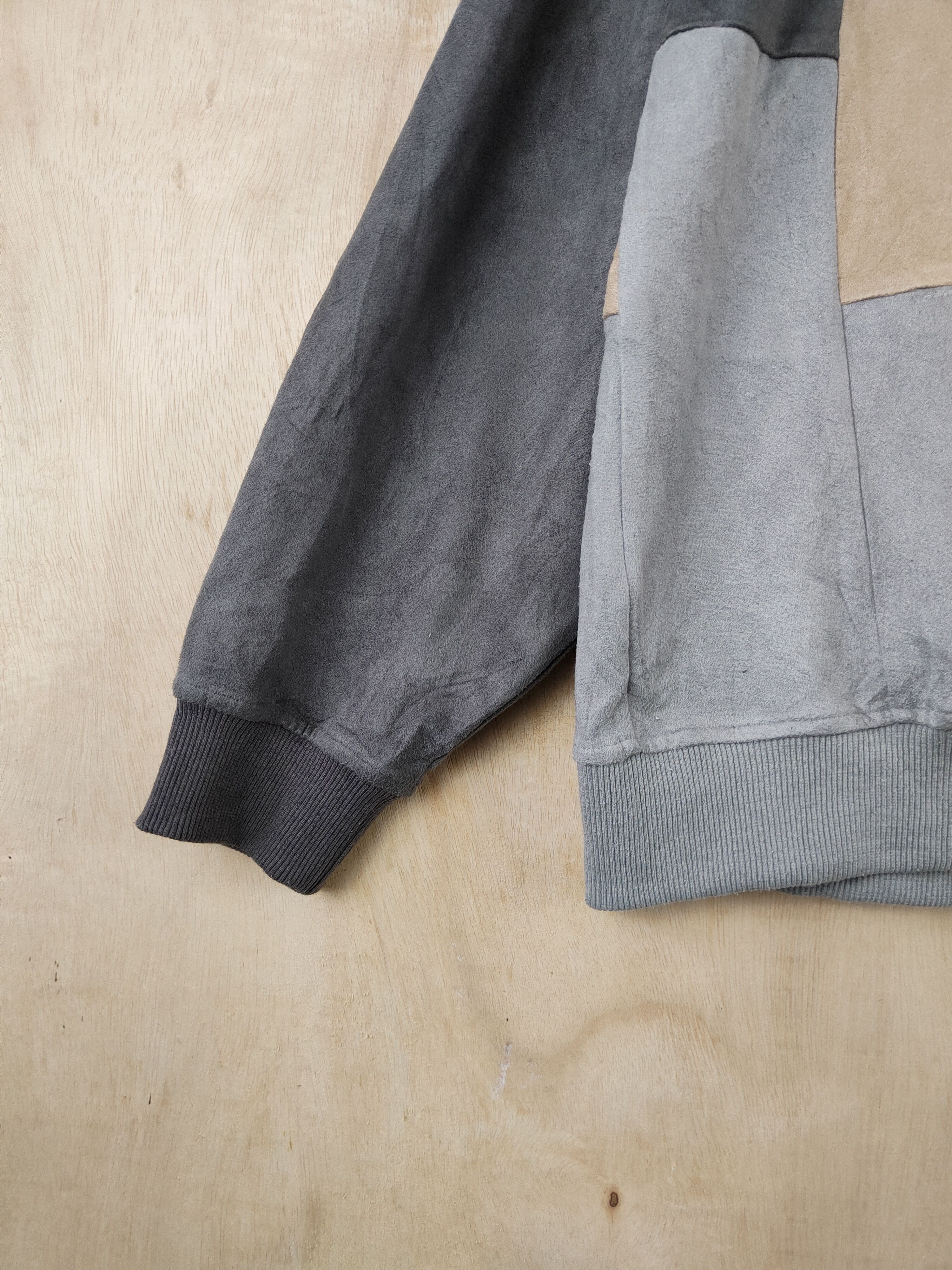 Japanese Brand Takeo Kikuchi Gray Brown patchwork Sweatshirts #S2561 Size US L / EU 52-54 / 3 - 4 Thumbnail
