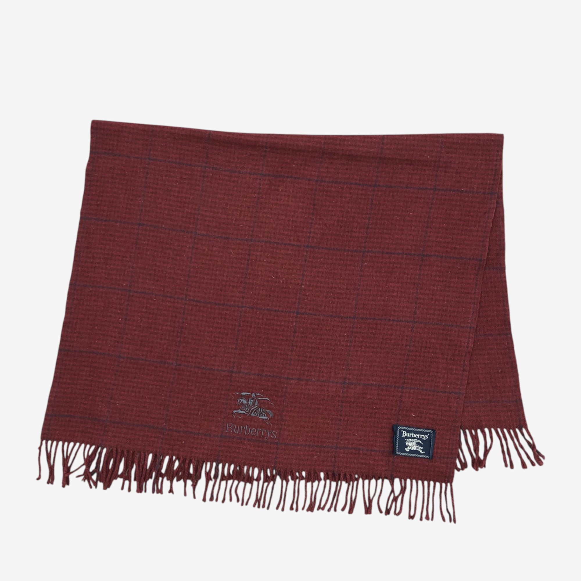 Burberry Vintage Burberrys Scarf Muffler Wool Stole Wraps Scarves Size ONE SIZE - 4 Thumbnail