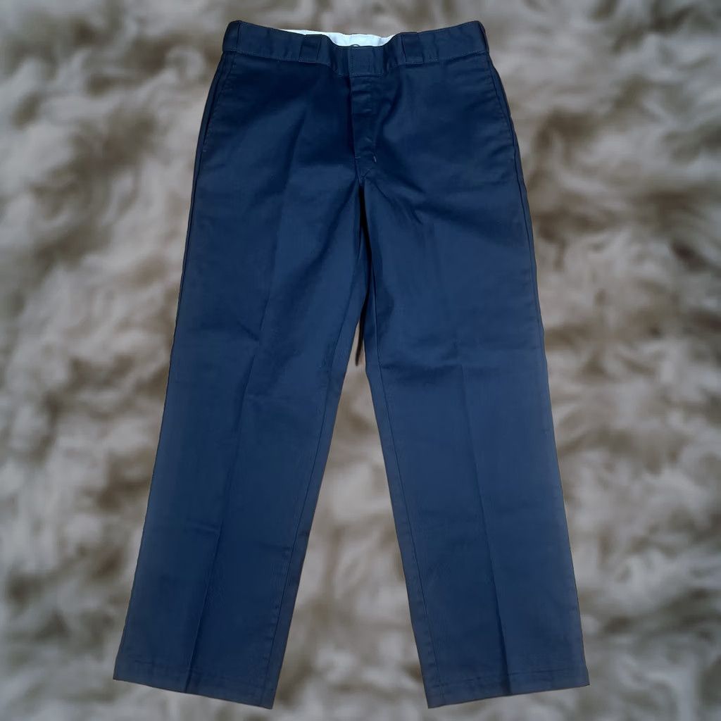 Dickies Dickies Pants Mens 874 Original Fit Flat Front Chino Slacks Blue 36WX30L Workwear Size US 36 / EU 52 - 1 Thumbnail