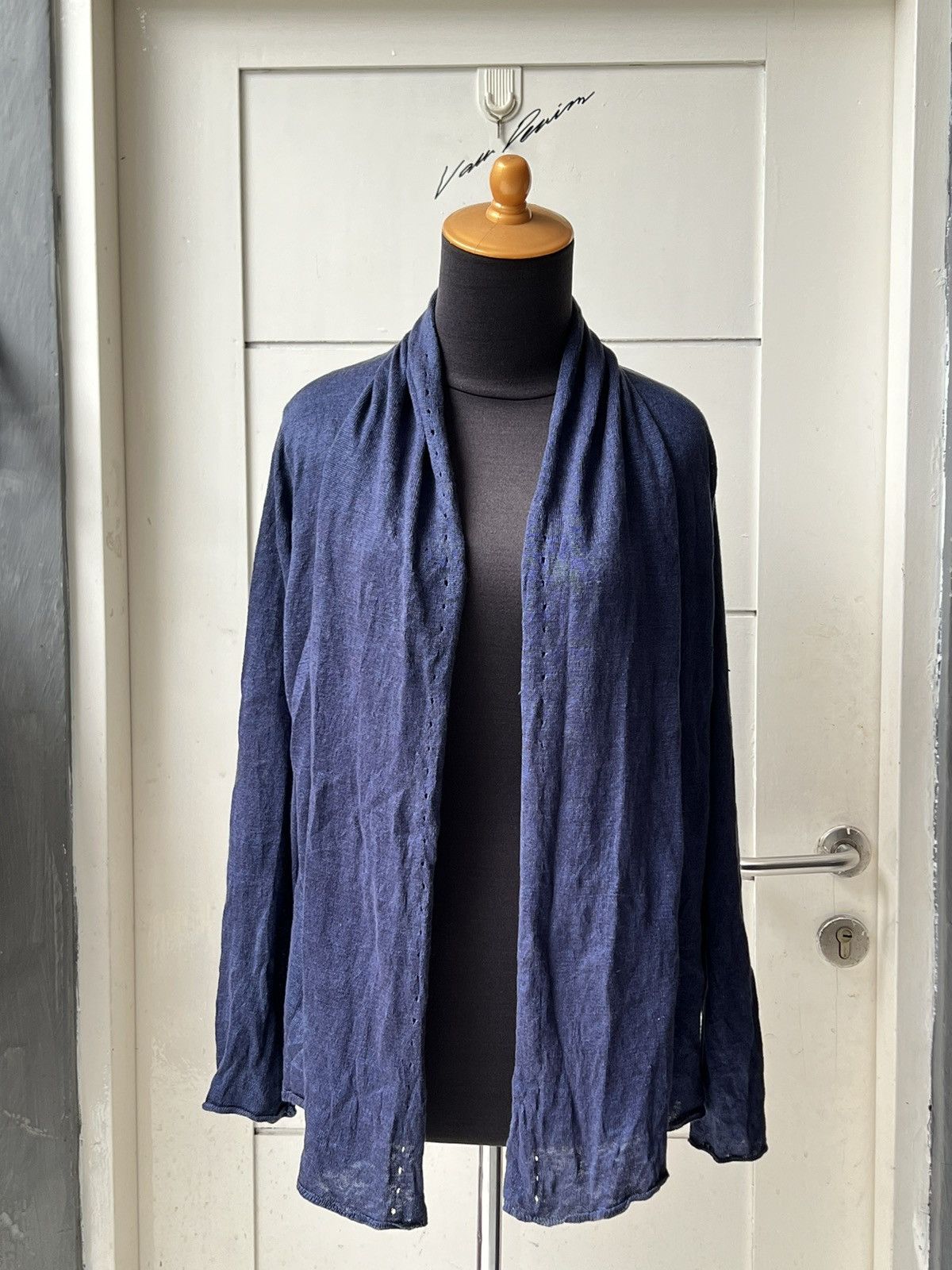 Yohji Yamamoto Y'S FOR LIVING Yohji Yamamoto Blue Cardigan Size US L / EU 52-54 / 3 - 14 Thumbnail