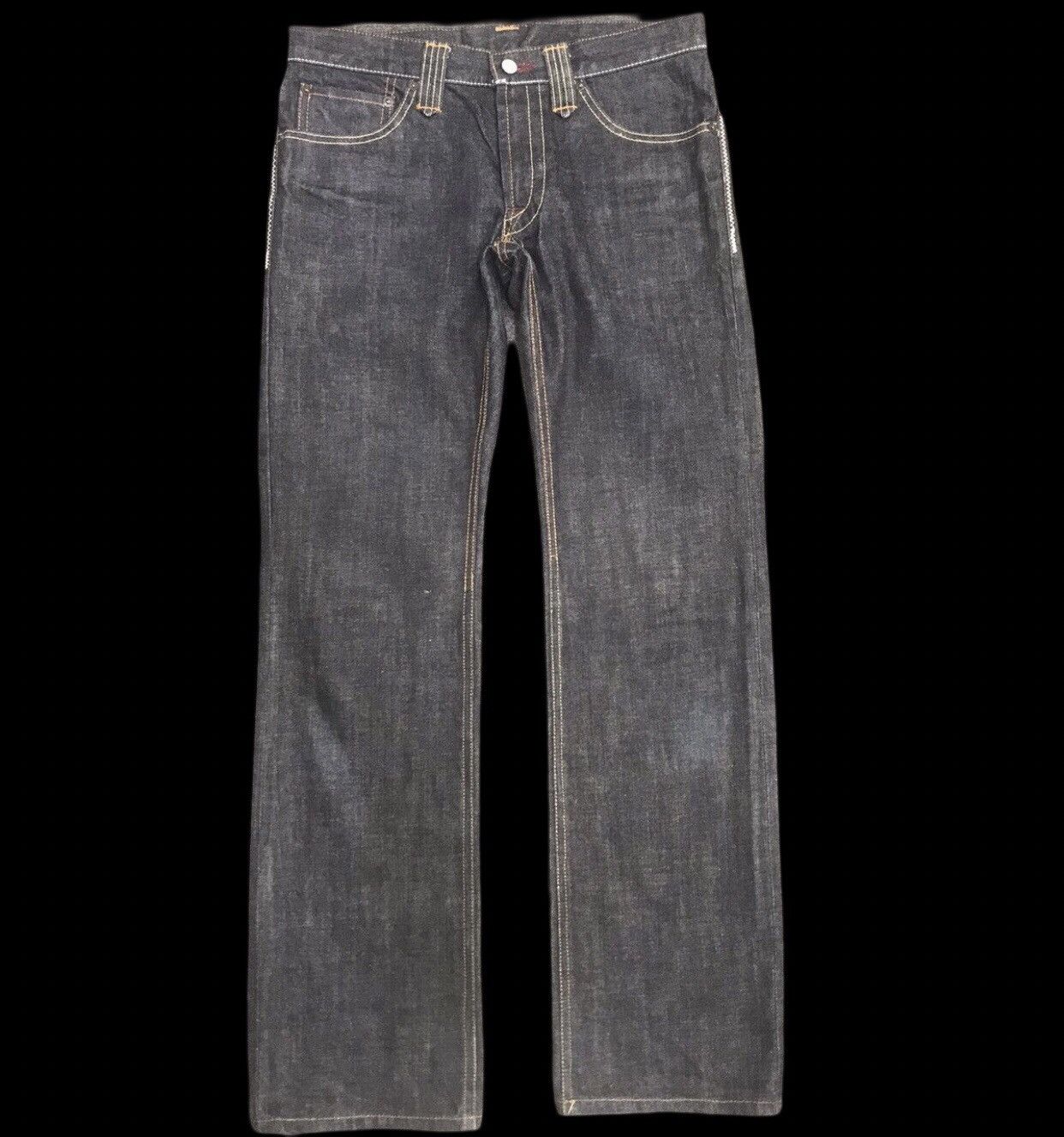 Japanese Brand ARCHIVAL BLUE WAYS STURDY BIKER JEANS Size US 32 / EU 48 - 1 Thumbnail