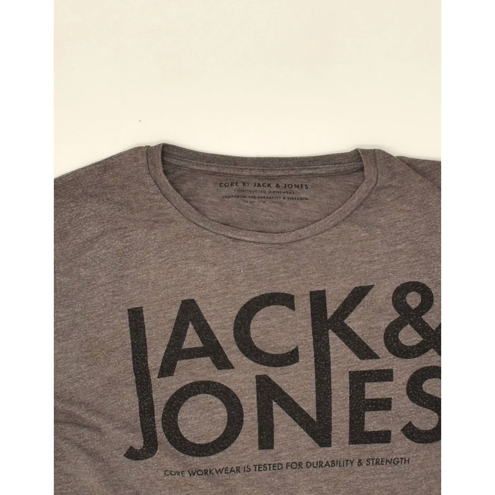Jack & Jones JACK & JONES Mens Core Graphic T-Shirt Top Large Grey Cotton Size US L / EU 52-54 / 3 - 4 Thumbnail