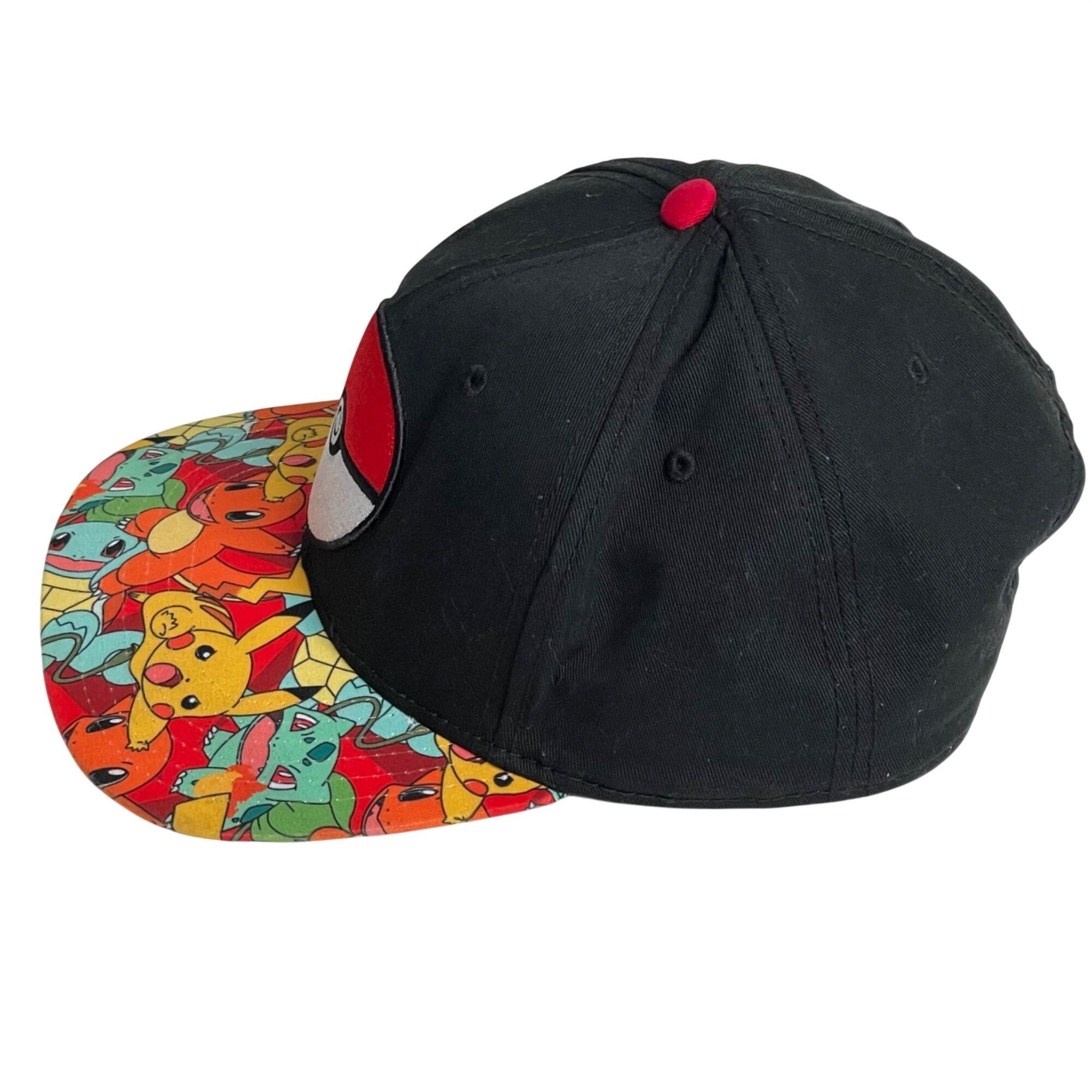 Pokemon Pokeball Cap Pokemon Hat Embroidered Poke Ball Printed Bill Size ONE SIZE - 3 Thumbnail