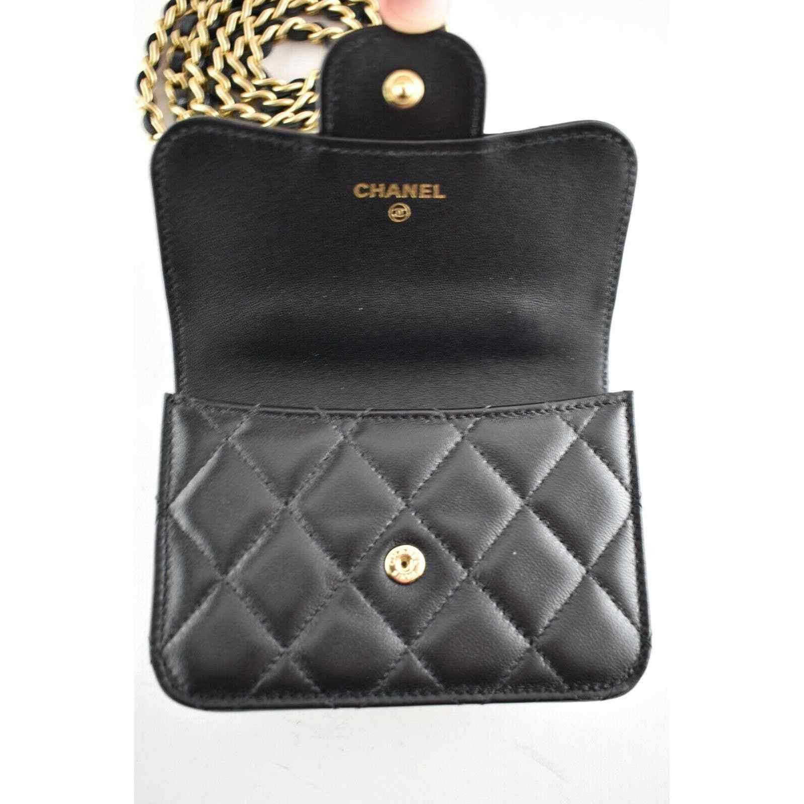 Chanel Chanel Coin Purse With Chain Gold Handle Crossbody Bag Size ONE SIZE - 11 Thumbnail
