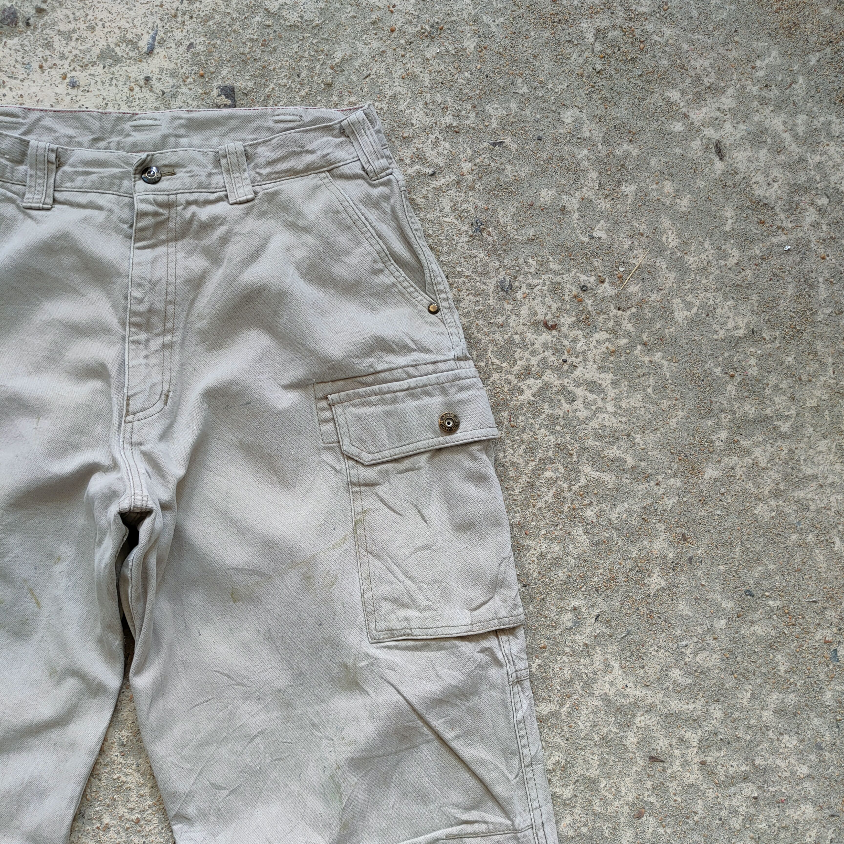 Japanese Brand × Vintage VINTAGE JAWIN FADED GREY RUSTY CARGO PANTS Size US 32 / EU 48 - 7 Thumbnail