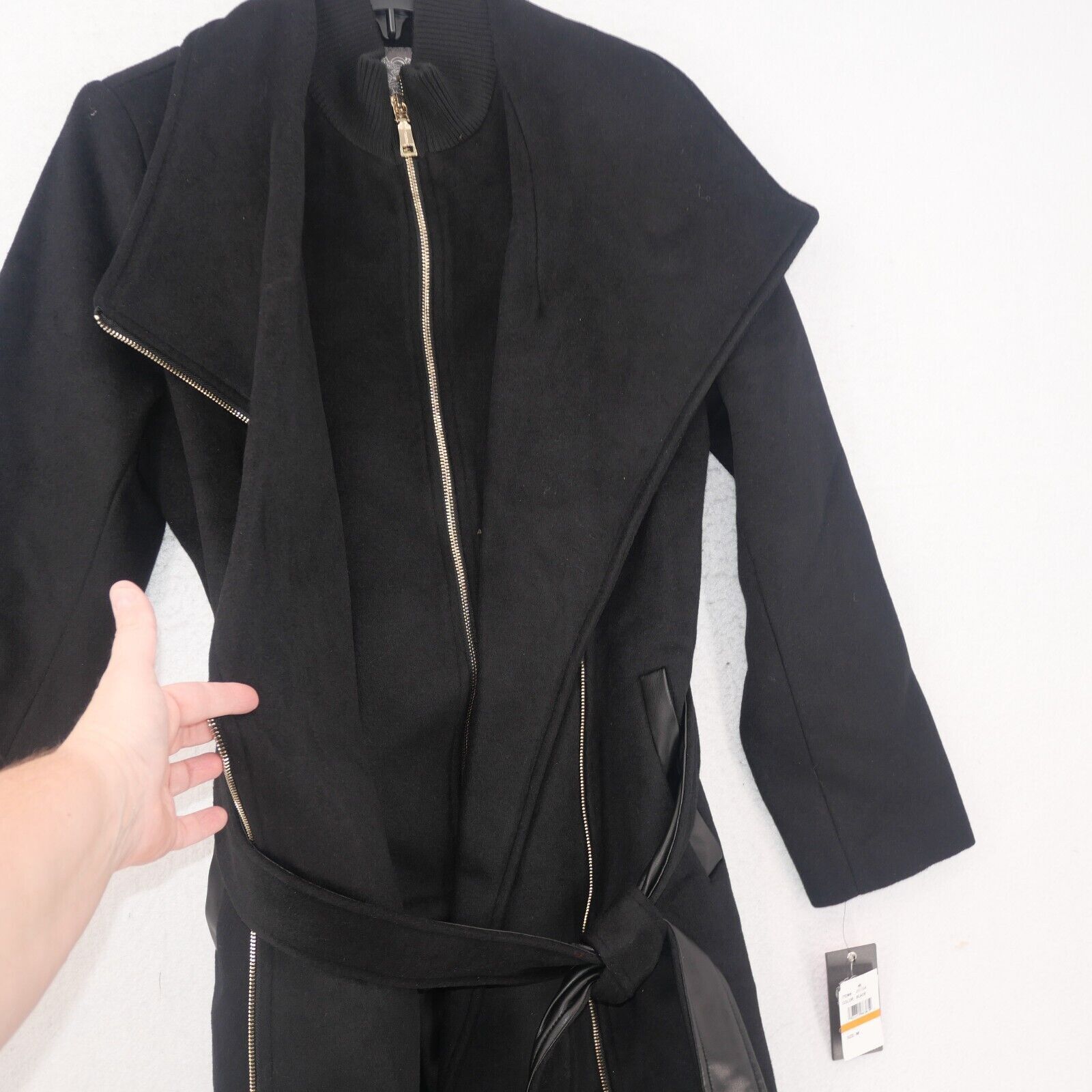 Vince Camuto NEW Vince Camuto Women's Belted Wool Blend Midi Trench Coat Size L / US 10 / IT 46 - 7 Thumbnail