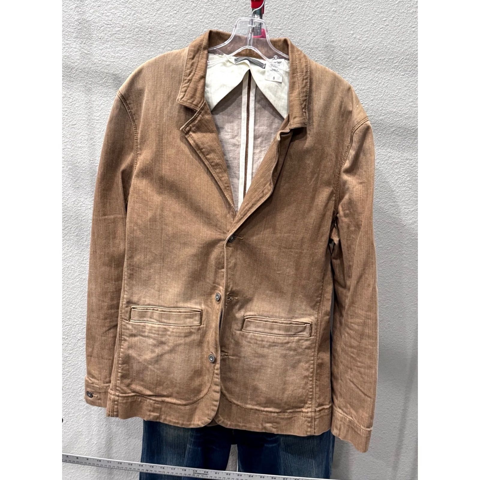 Denime Levis Silver Tab Tan Denim Jacket Coat Small S Blazer Men XS? Size US S / EU 44-46 / 1 - 3 Thumbnail