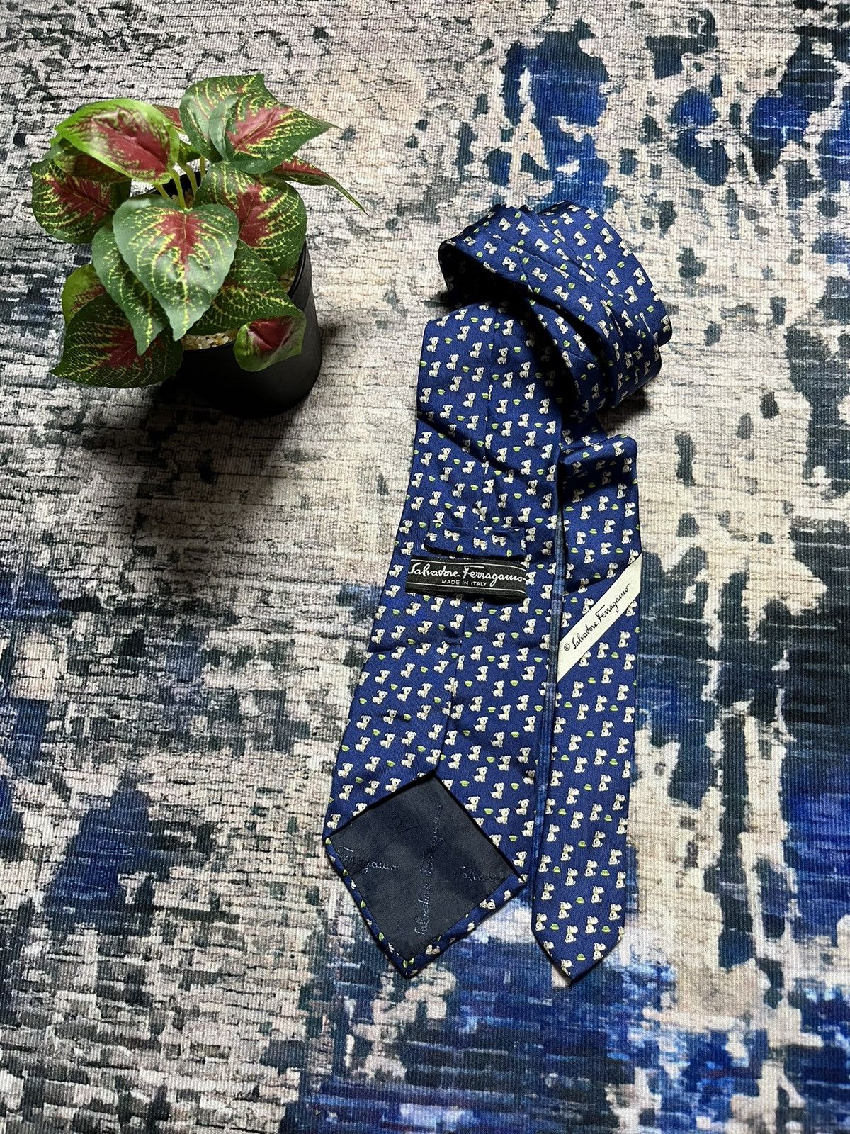 Designer × Salvatore Ferragamo × Vintage Salvatore Ferragamo Necktie Made in Italy Size ONE SIZE - 2 Thumbnail