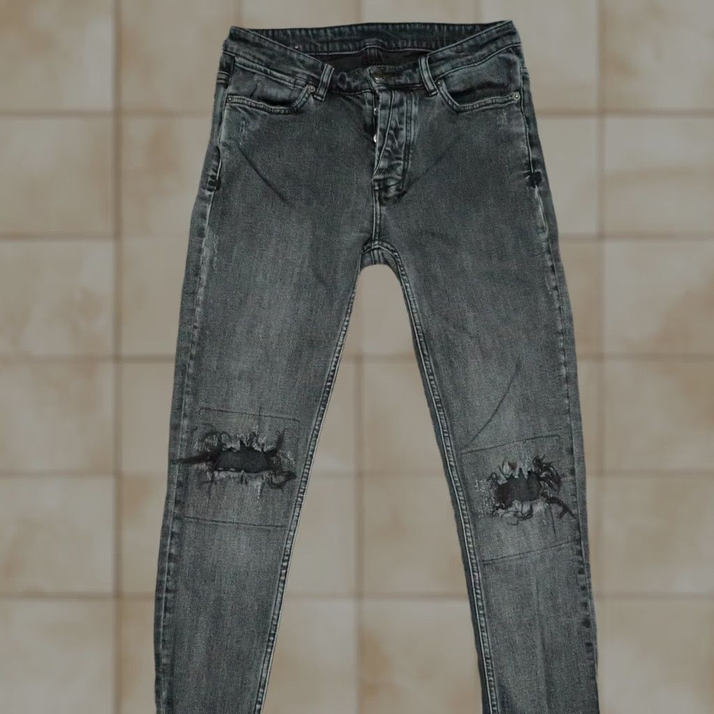 Ksubi KSUBI Jeans Mens 30x27 Black Van Winkle Distressed Slim 5-Pocket Denim Straight Ready to Wear Mens Size US 30 / EU 46 - 1 Thumbnail
